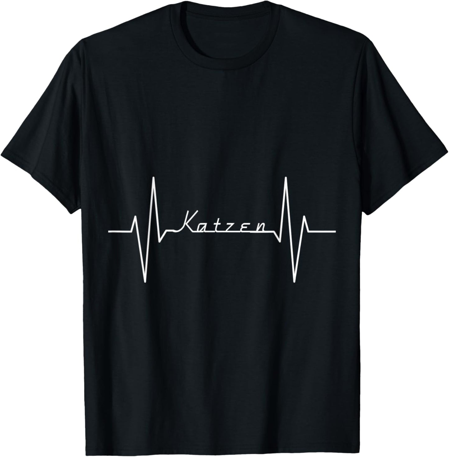 Cats Pulse Heart Frequency Cats Heartbeat Cat Friends T-Shirt - T-Shirt | Black