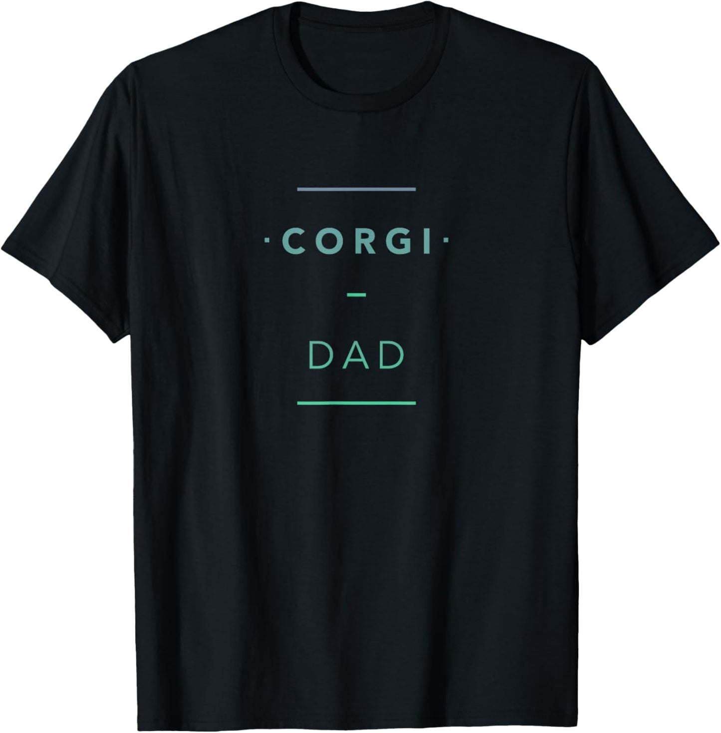 Corgi - Dad - Corgis - Aesthetic Animal Pet - Men T-Shirt - T-Shirt | Black