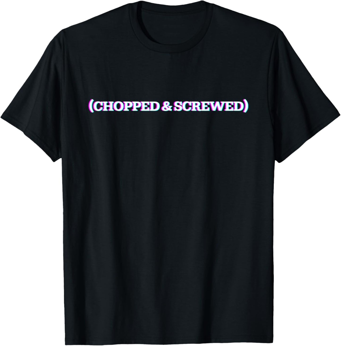 Chopped & Screwed Shirt Retro Vaporwave T-Shirt - T-Shirt | Black