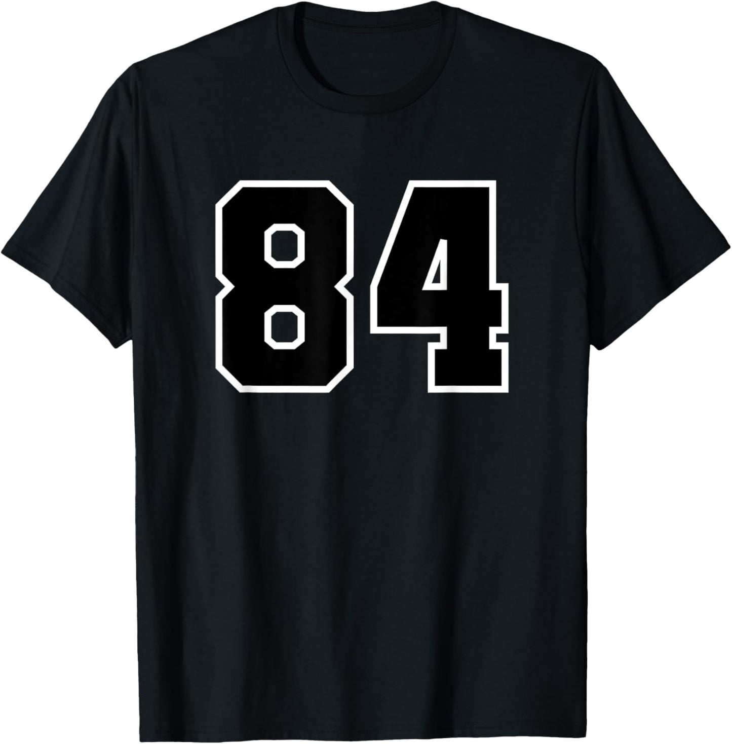 Number #84 Numeral T-Shirt - T-Shirt | Black