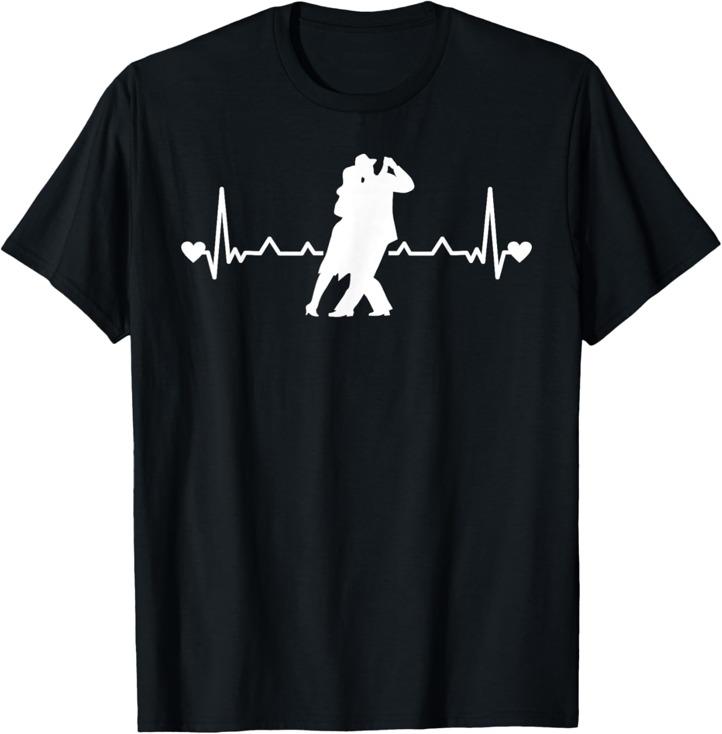 Tango Argentino Dancing Heartbeat Milonga Vals Tango Dancer T-Shirt - T-Shirt | Black