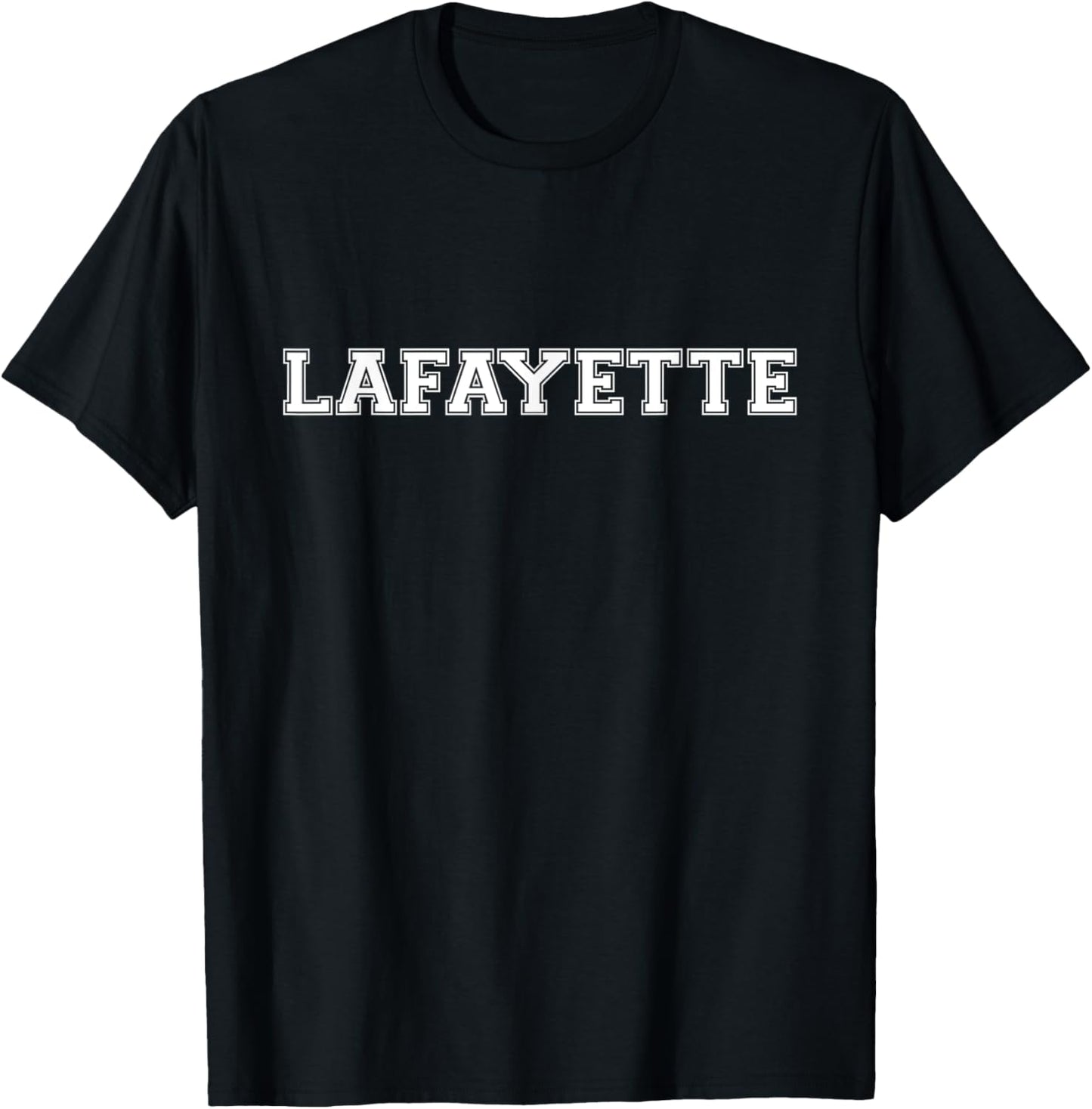 College University Varsity Style Lafayette Louisiana LA T-Shirt - T-Shirt | Black