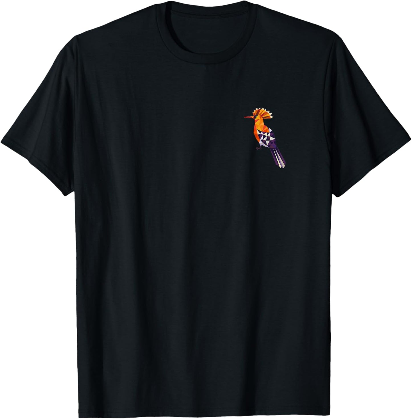 Hoopoe in the pocket - Watercolor Polygonal Hoopoes T-Shirt - T-Shirt | Black