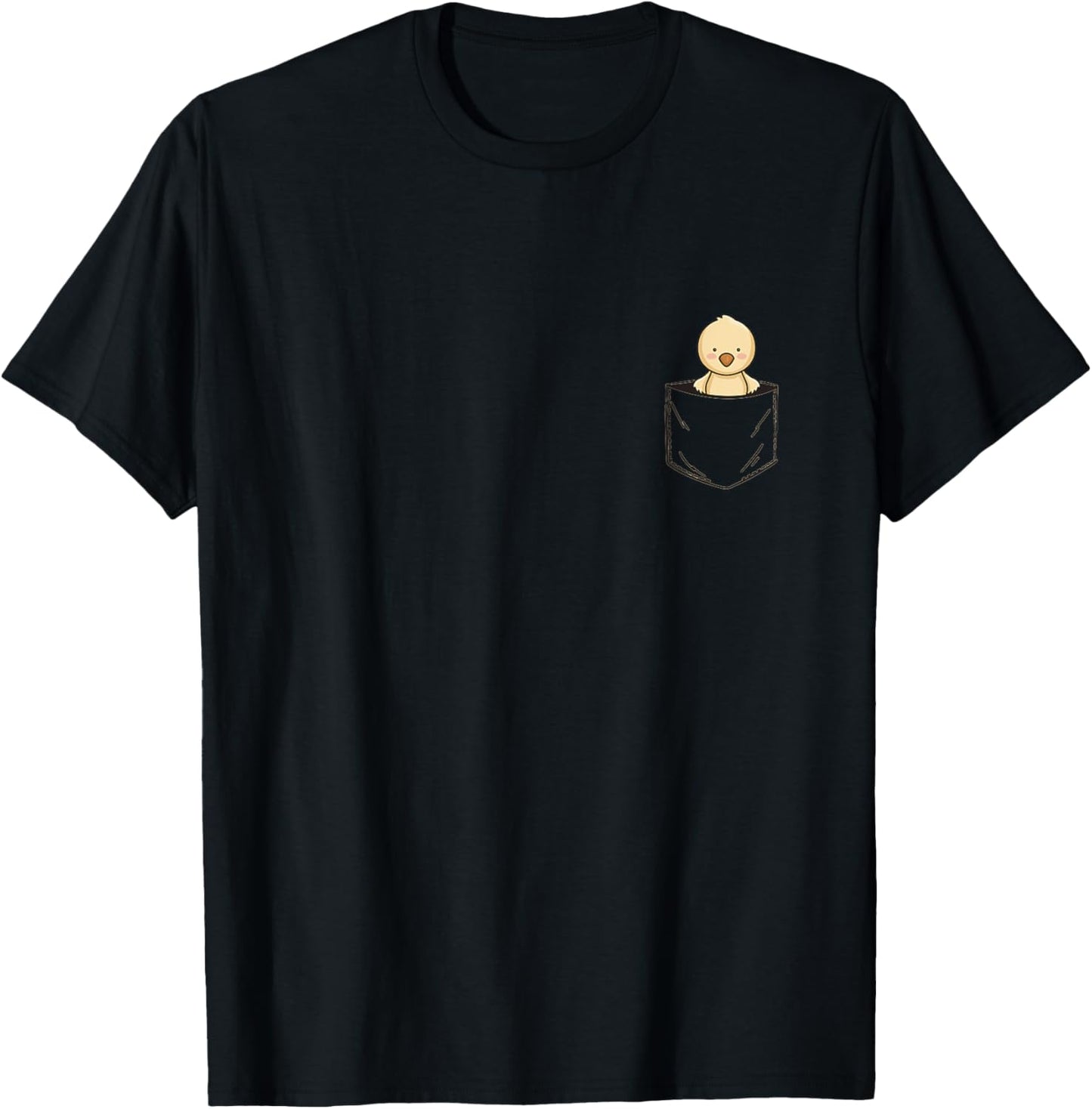 Pocket Animal Cute Chick Chicken in a Pocket T-Shirt - T-Shirt | Black