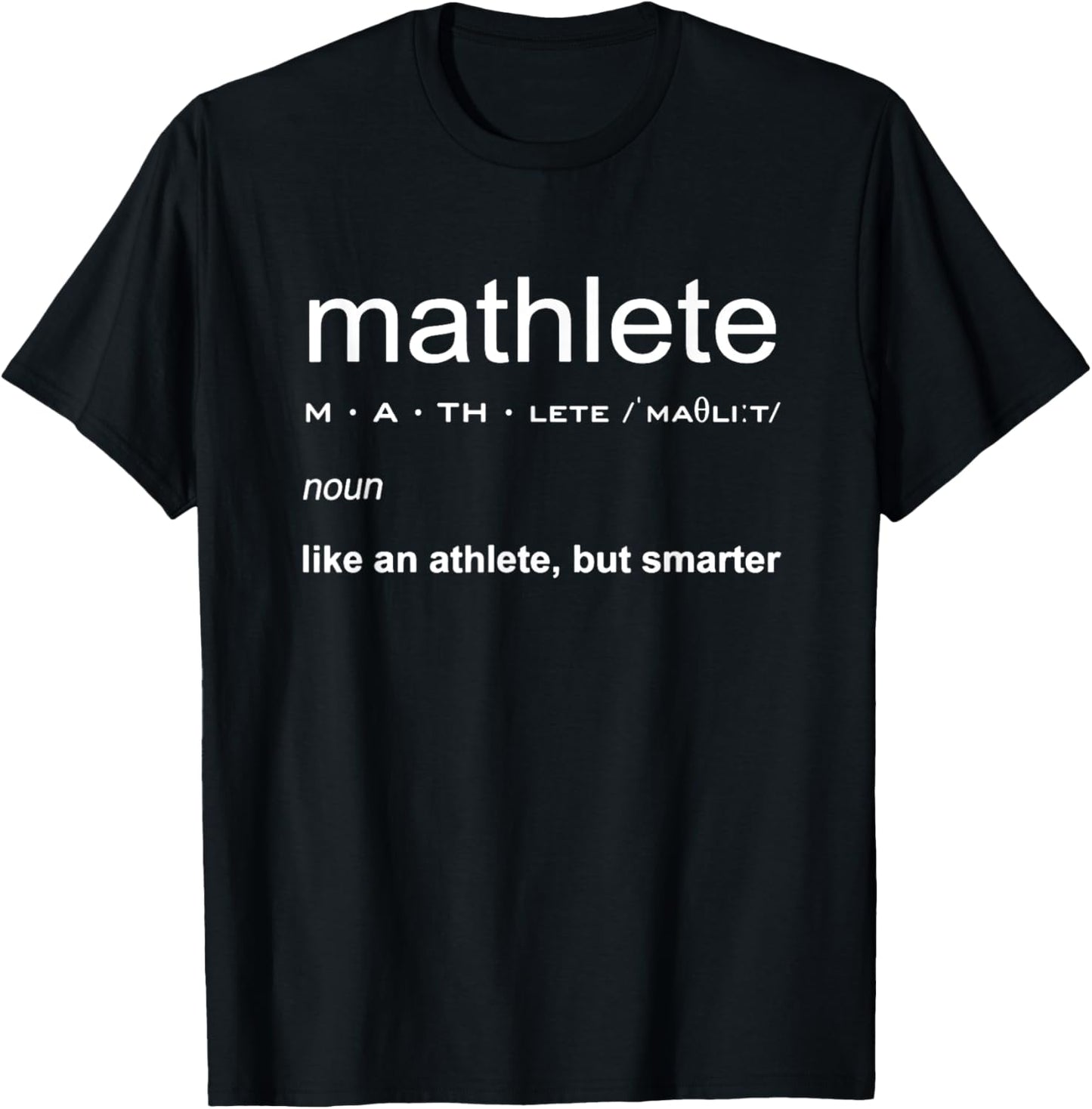 Mathlete Definition Funny Math Nerd T-Shirt - T-Shirt | Black