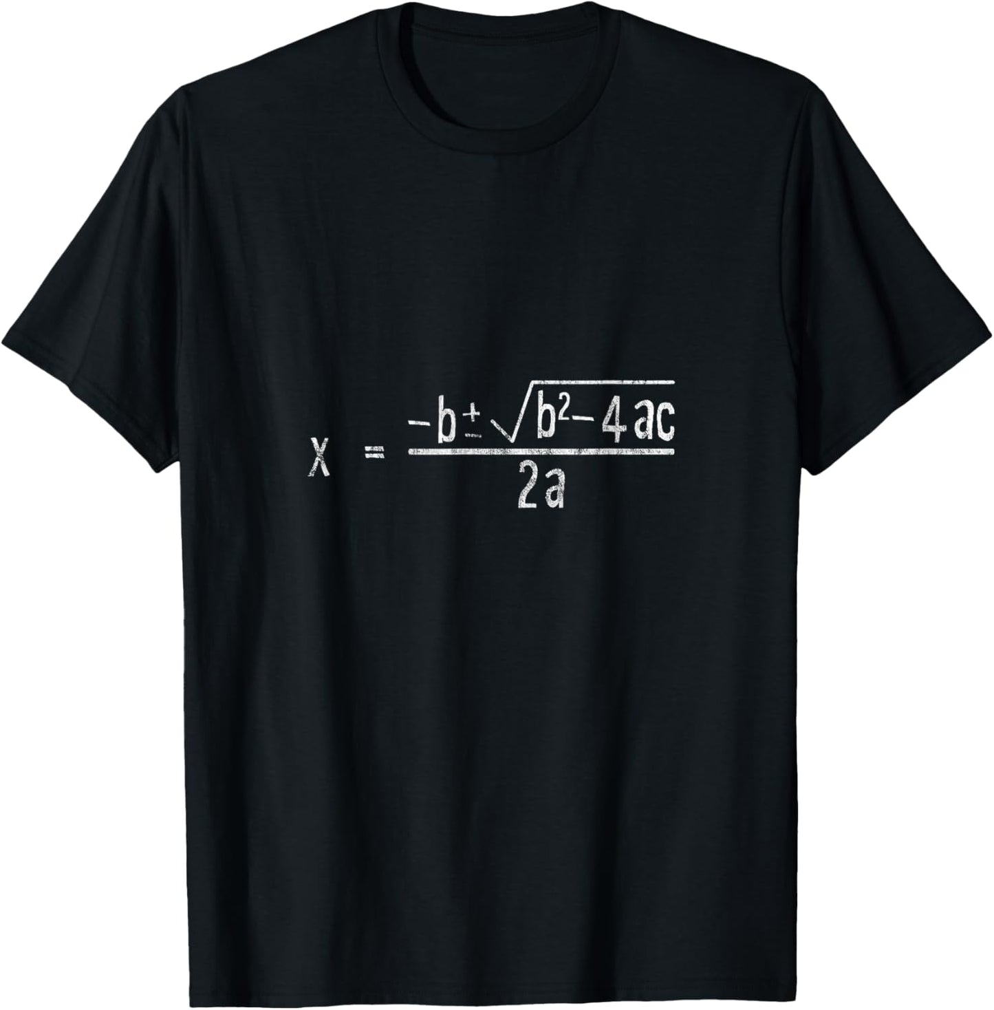 Quadratic Formula Math Class T-Shirt - T-Shirt | Black