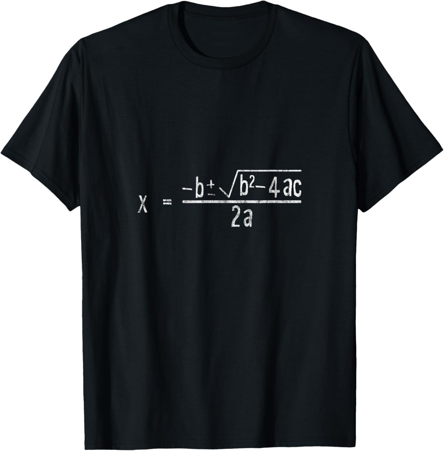 Quadratic Formula Math Class T-Shirt - T-Shirt | Black