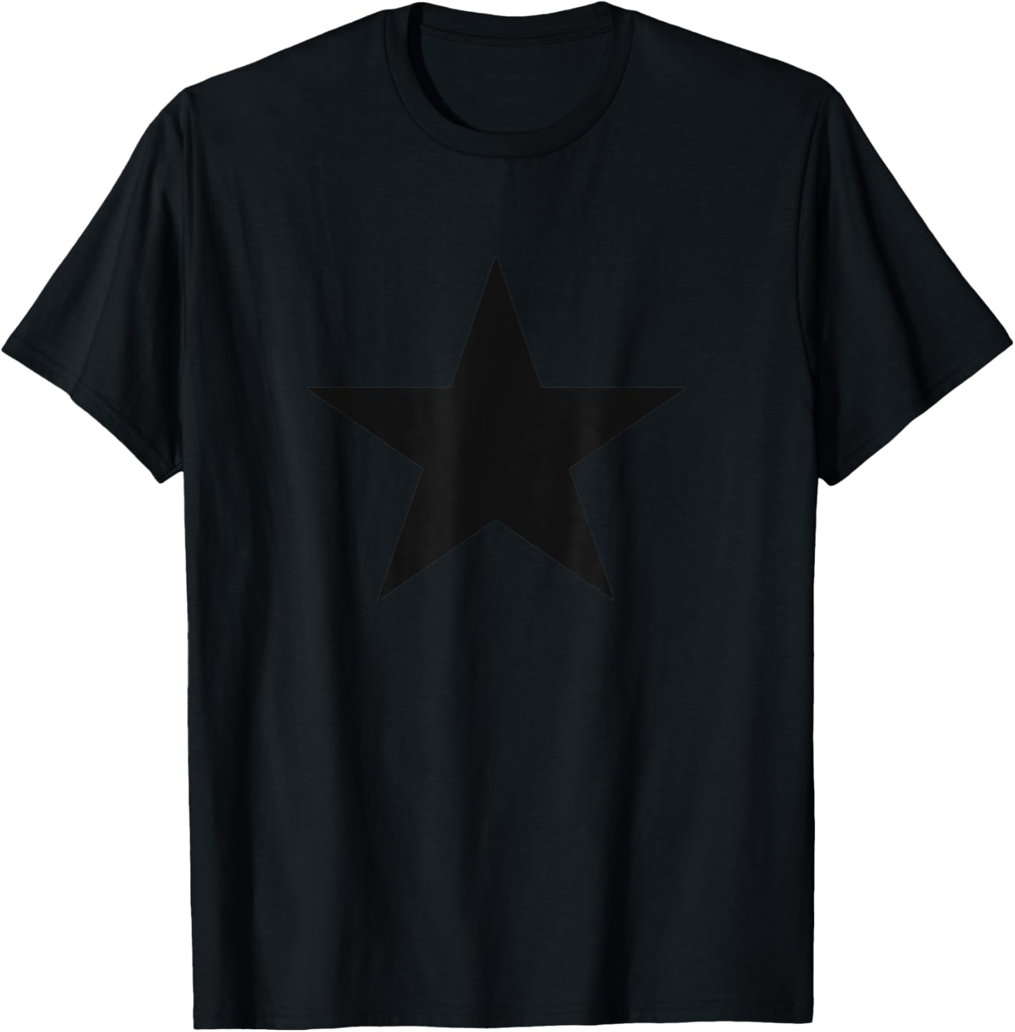 Black big star Graphic Simple design Women kids T-Shirt - T-Shirt | Black