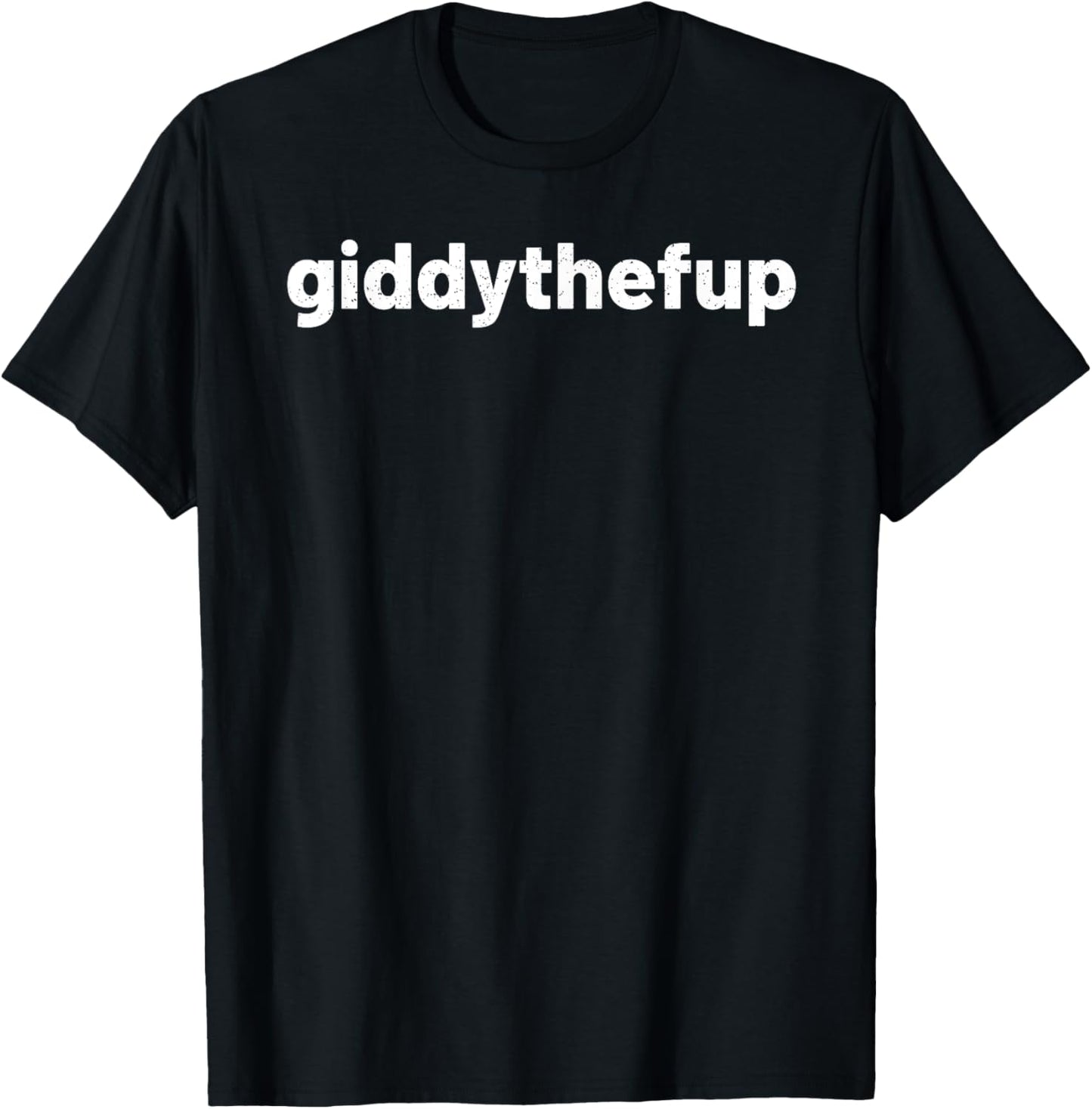 Funny Horse Racing Vintage Giddythefup KY Derby Horse T-Shirt - T-Shirt | Black