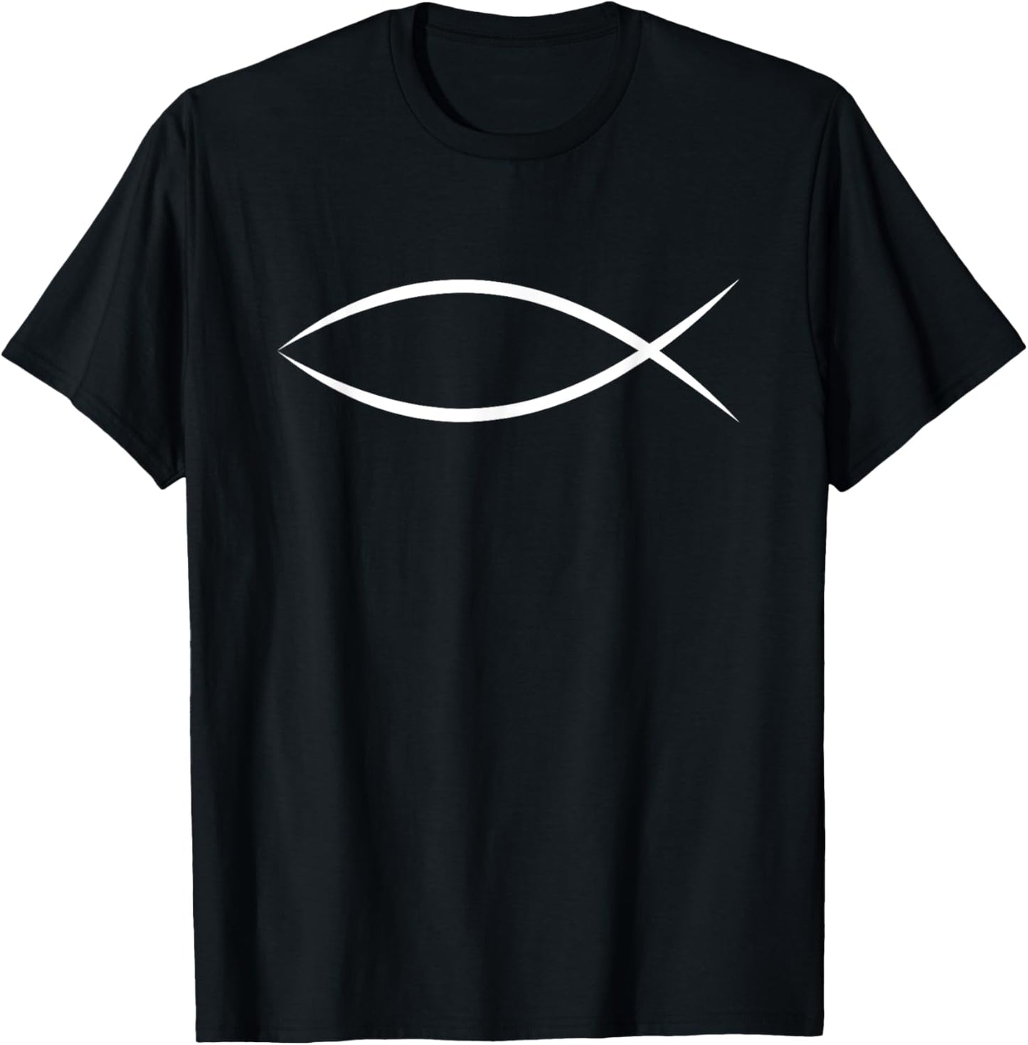 Ichthys Ichthus Jesus Fish Christian Symbol T-Shirt - T-Shirt | Black