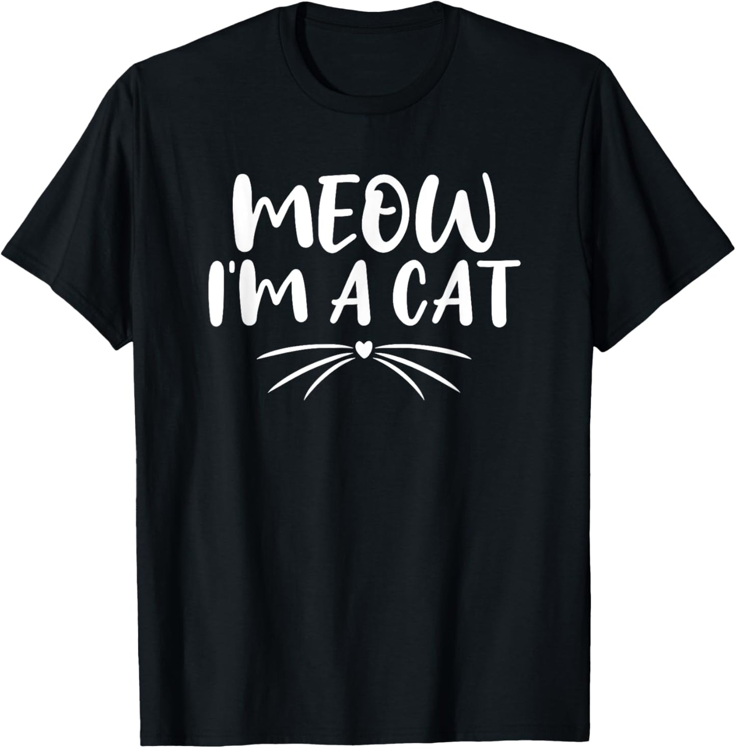 Meow I'm A Cat Funny Halloween Costume Couples 2021 Women Kids T-Shirt - T-Shirt | Black