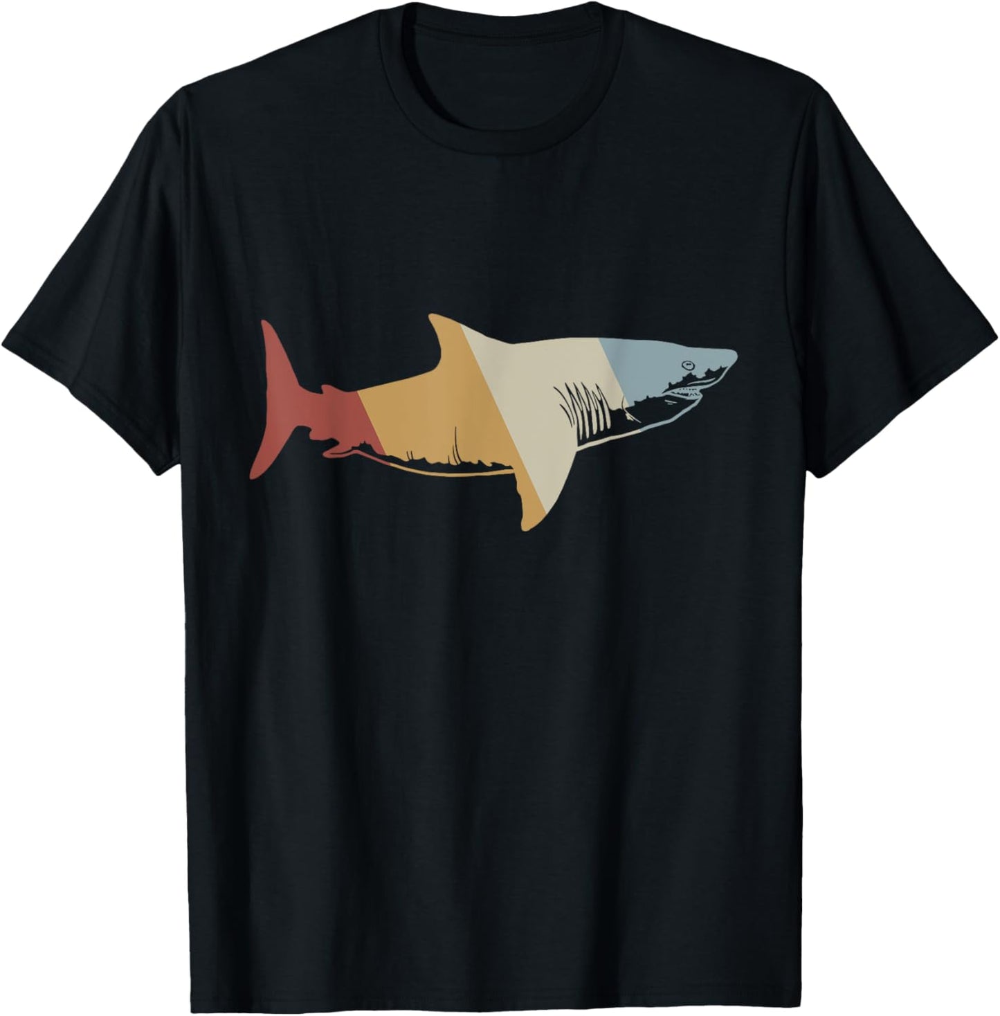 Shark Retro Style Vintage T-Shirt - T-Shirt | Black
