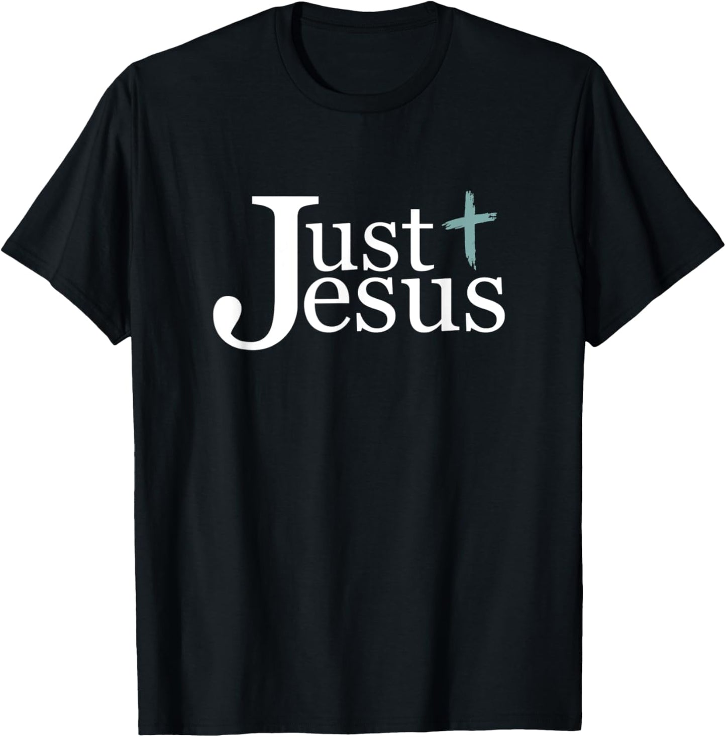Trendy Christian or Women Religious Just Jesus T-Shirt - T-Shirt | Black