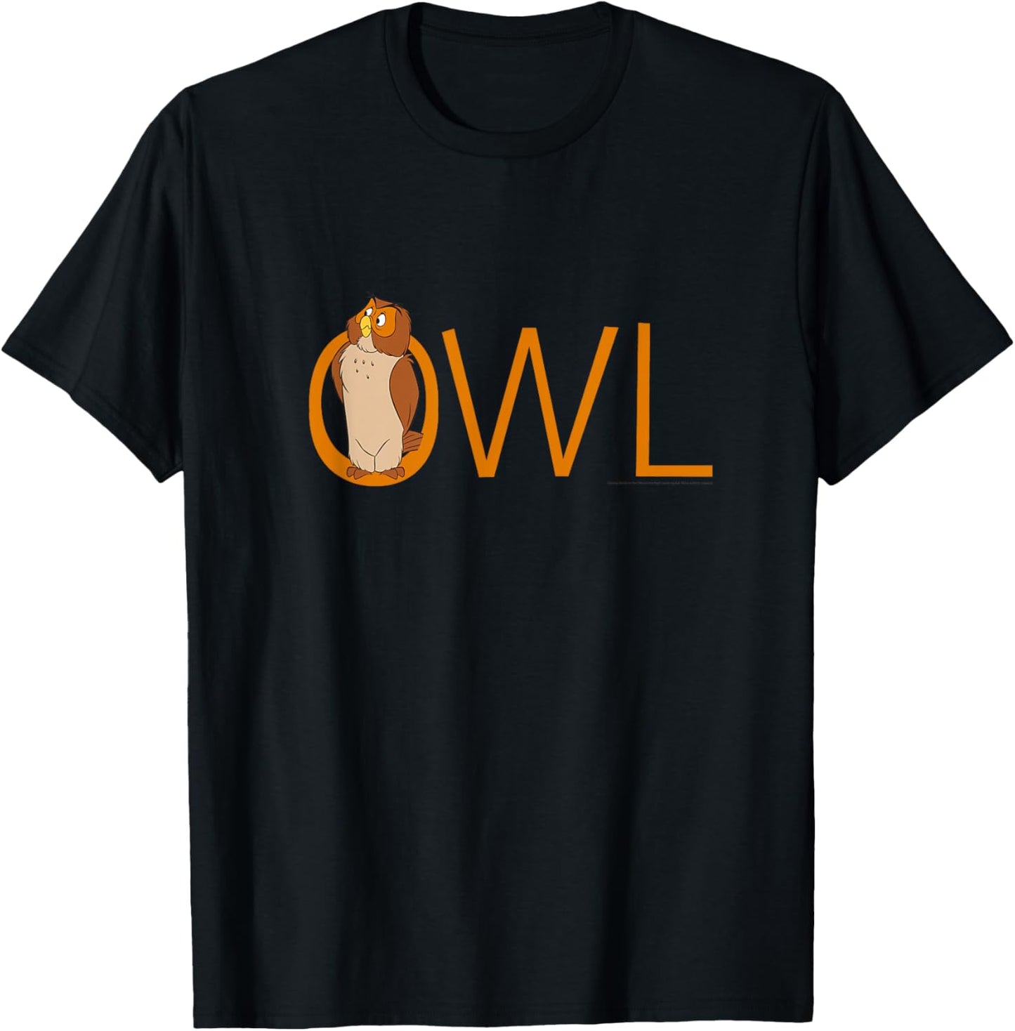 Disney Winnie the Pooh Owl Classic Lettering T-Shirt - T-Shirt | Black