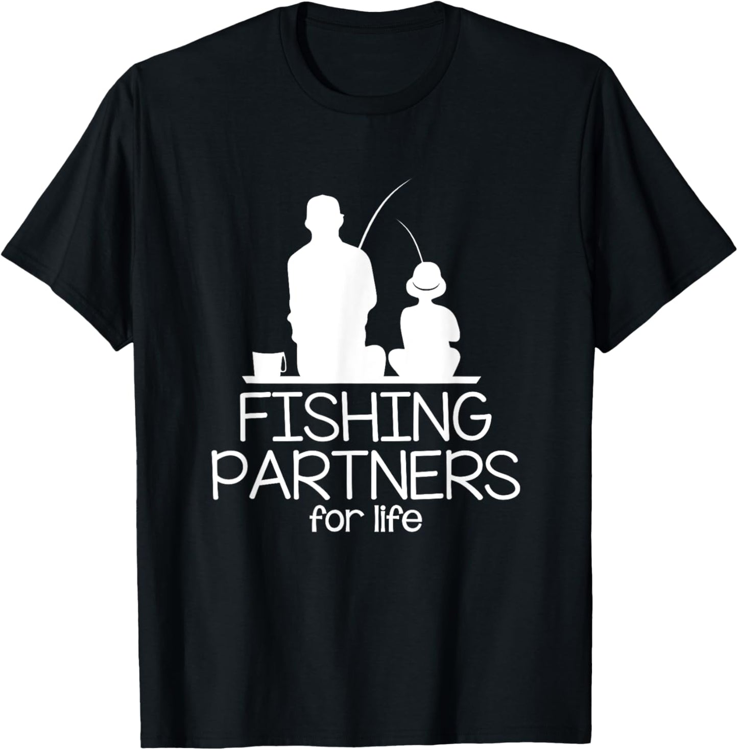 Fishing Partners For Life Father And Son Matching Outfits T-Shirt - T-Shirt | Black