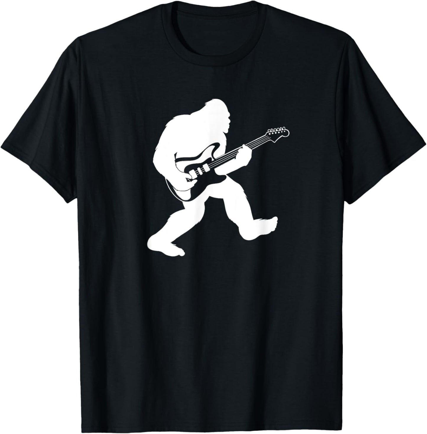 Bigfoot playing electric guitar T-Shirt - T-Shirt | Black