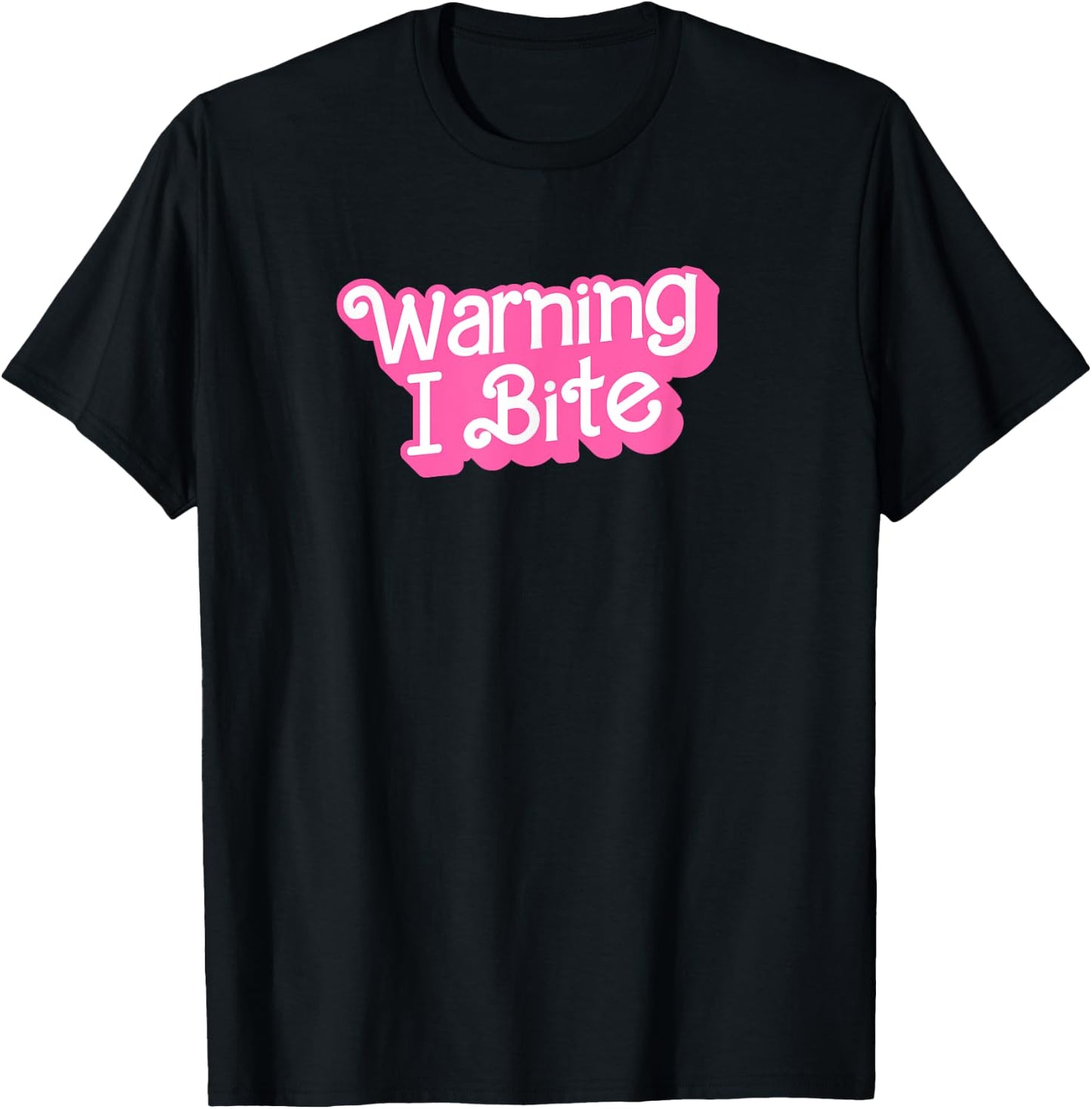 Warning I Bite , Small, Black T-Shirt - T-Shirt | Black
