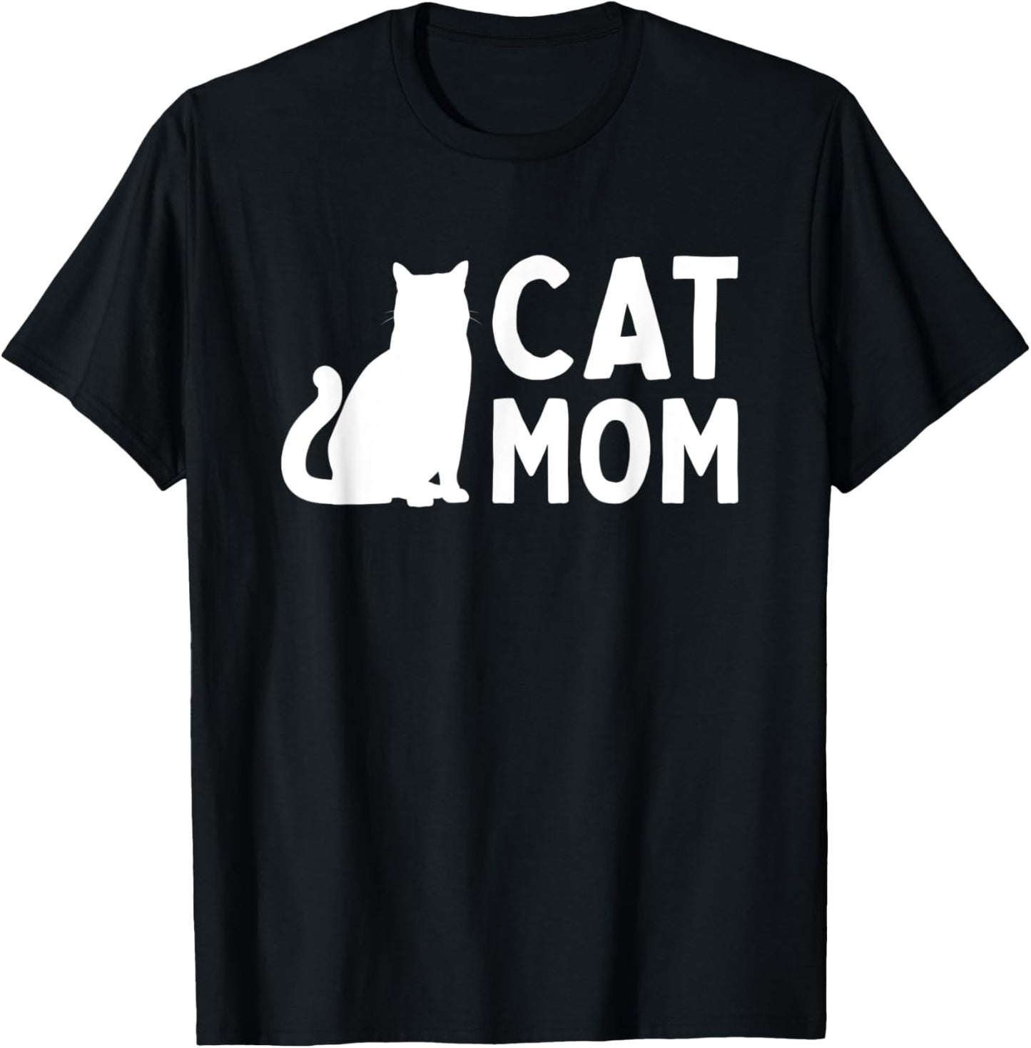 Best Cat Mom Mothers Day Women Wife Kitty Mommy Mama T-Shirt - T-Shirt | Black
