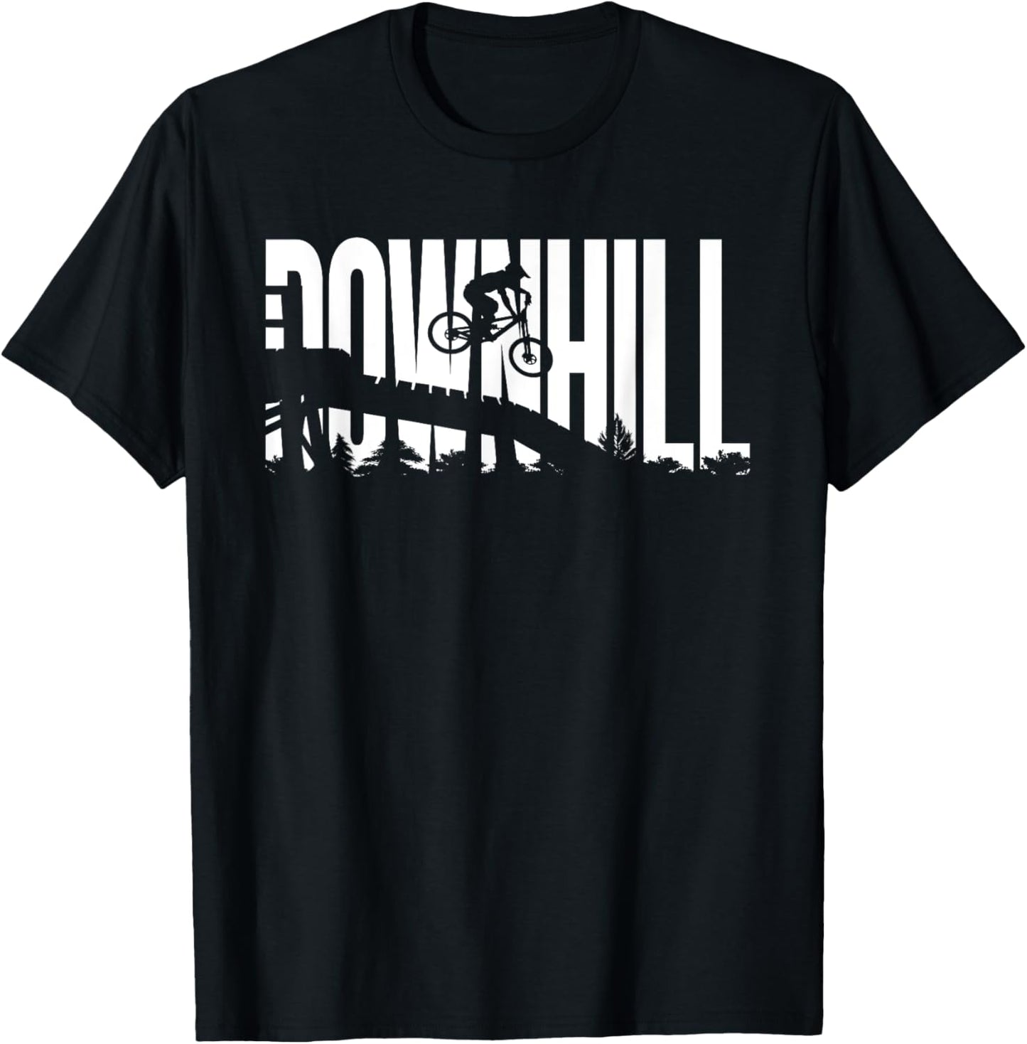 Downhill Silhouette - Downhill Rider Mountainbike Rider MTB T-Shirt - T-Shirt | Black