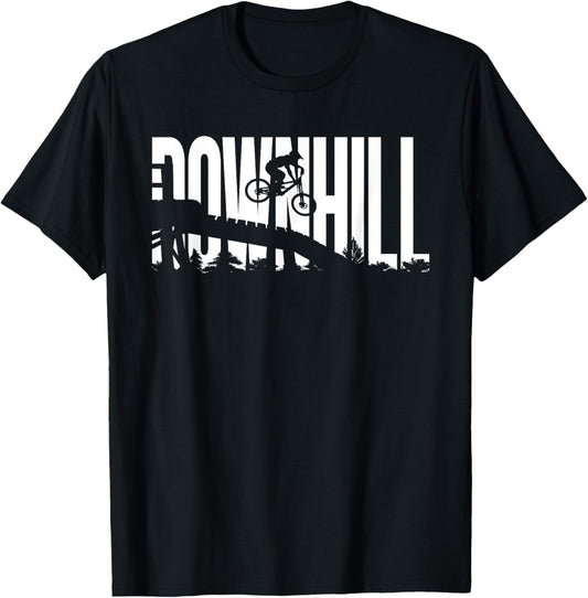 Downhill Silhouette - Downhill Rider Mountainbike Rider MTB T-Shirt - T-Shirt | Black