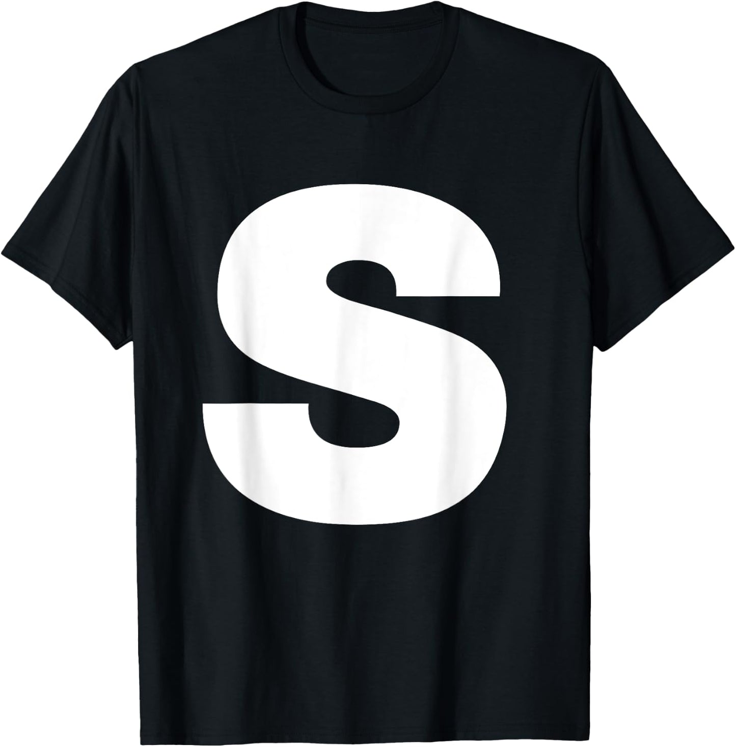 Letter S Capital Alphabet S Monogram Initial Name Birthday T-Shirt - T-Shirt | Black