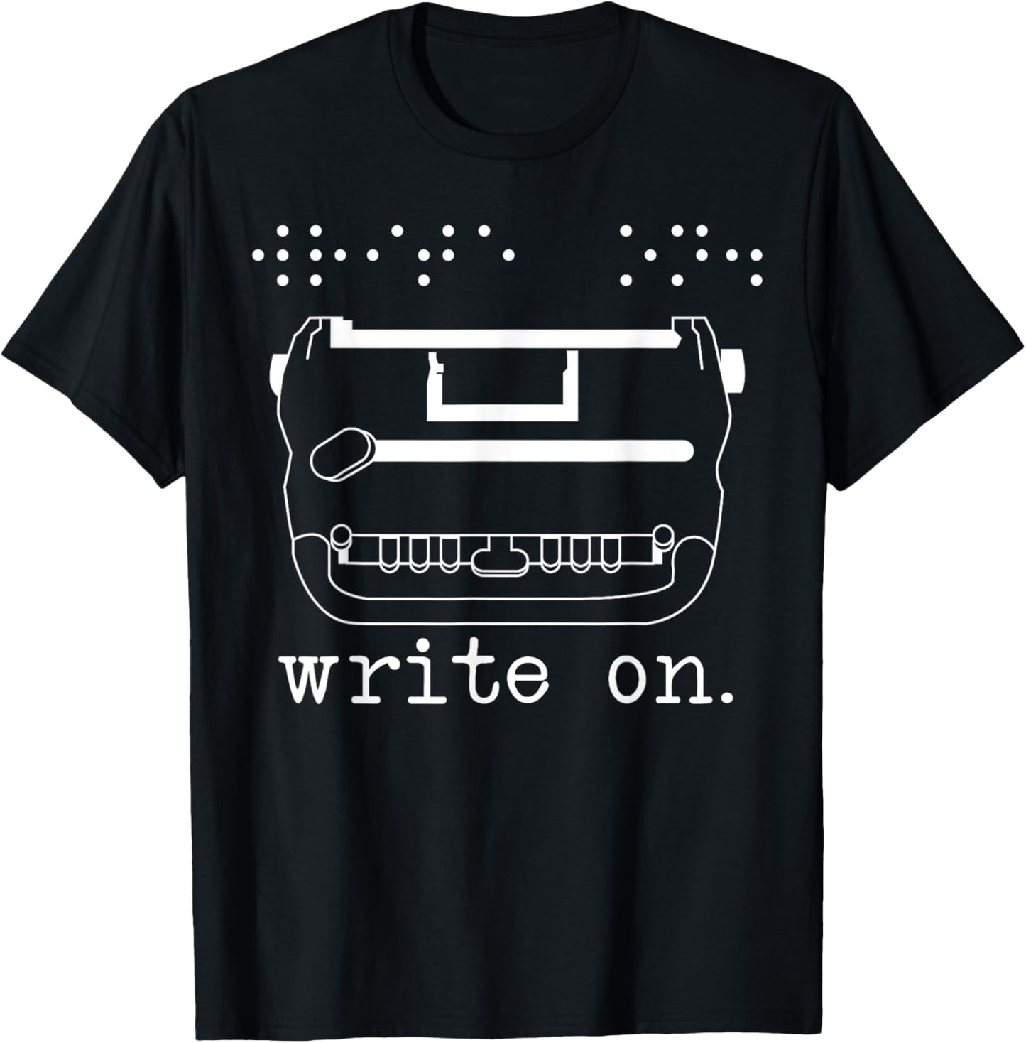 Write On Braille Visually Impaired Blind Awareness T-Shirt - T-Shirt | Black
