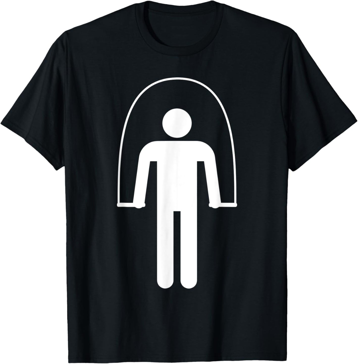 Stick Figure Jumping Rope T-Shirt - T-Shirt | Black