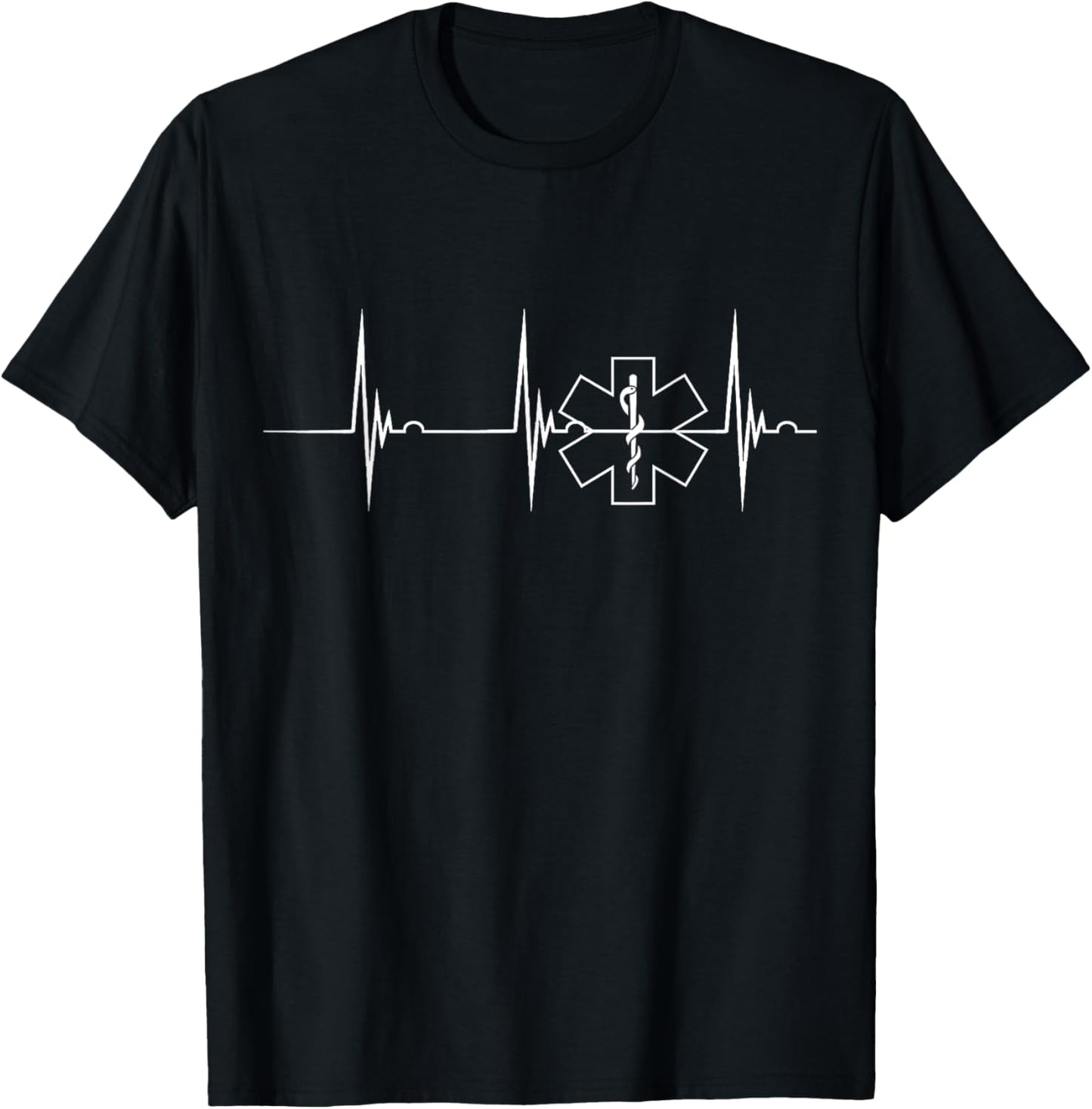 First Responder Heartbeat EKG Pulse Medical EMT Paramedic T-Shirt - T-Shirt | Black