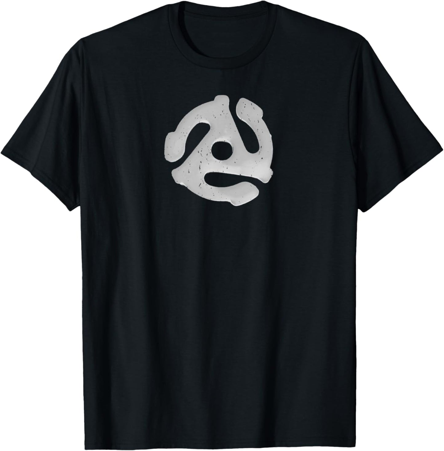 45 RPM Vinyl Plate Adapter Turntable Music Album Vintage T-Shirt - T-Shirt | Black