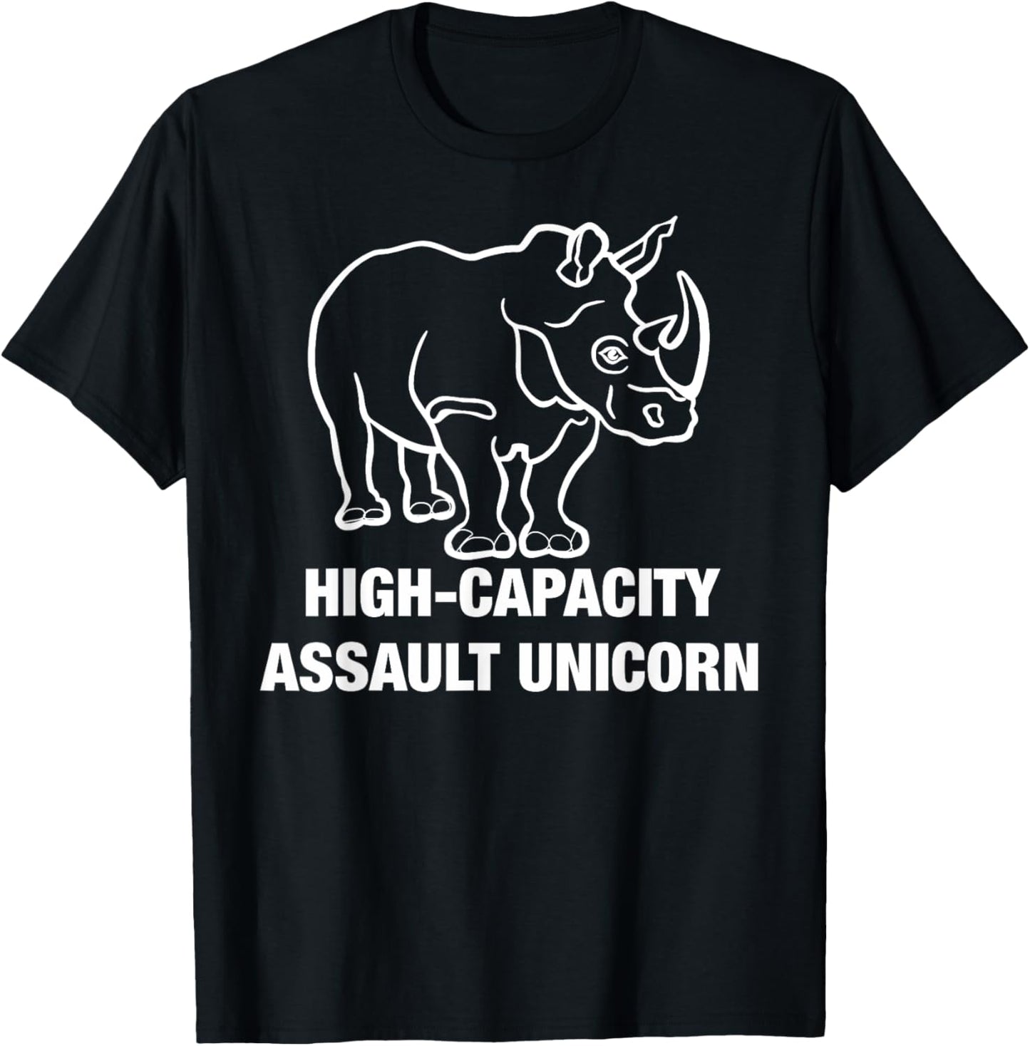 Funny Unicorn Military High Capacity Assault Rhino Horn T-Shirt - T-Shirt | Black