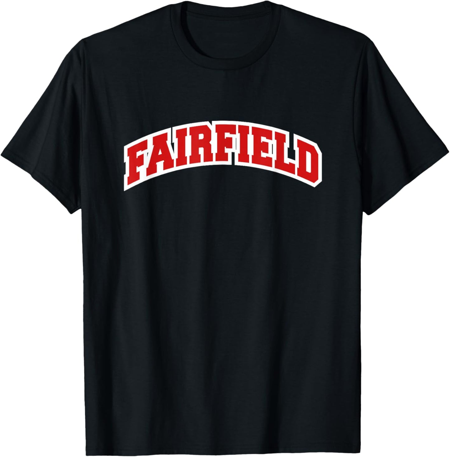 Fairfield Connecticut Varsity Style Vintage T-Shirt - T-Shirt | Black