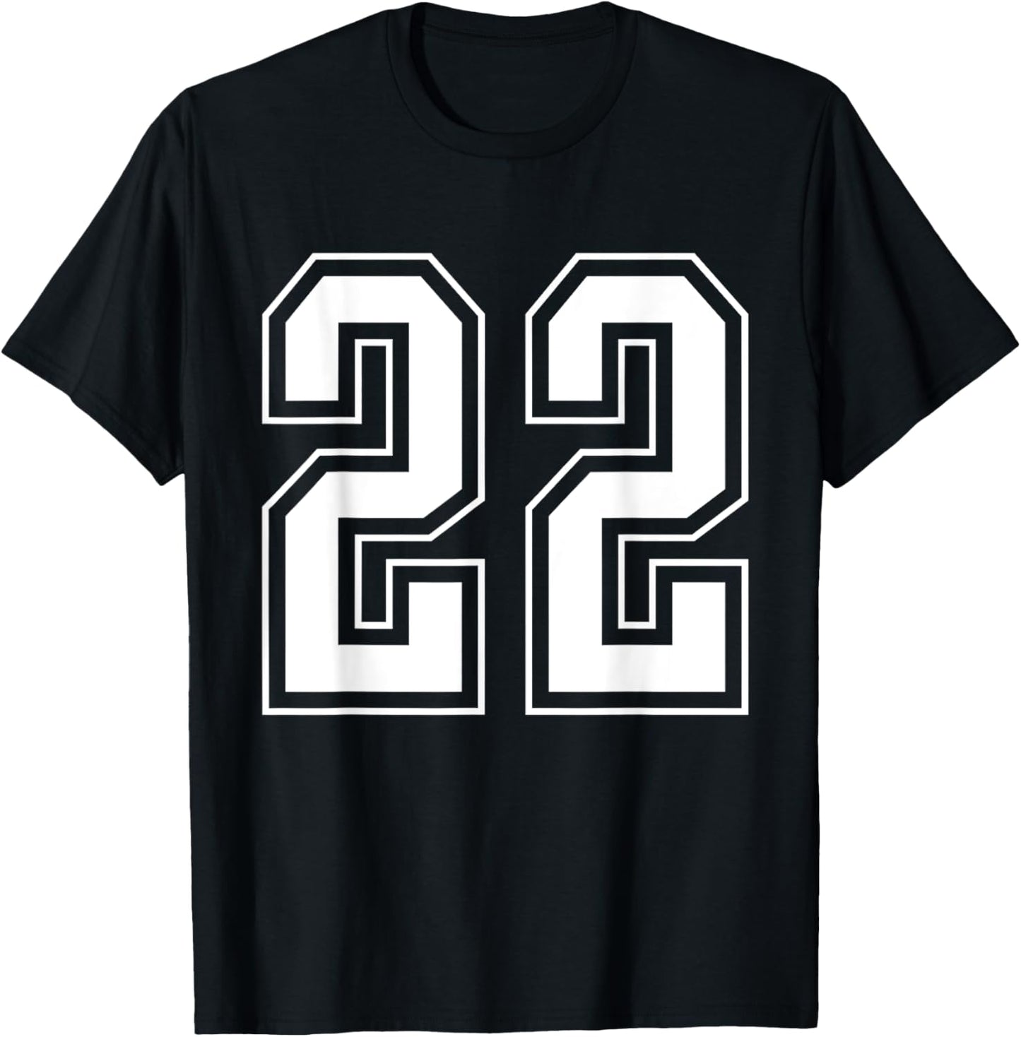 Varsity Jersey Number 22 T-Shirt - T-Shirt | Black