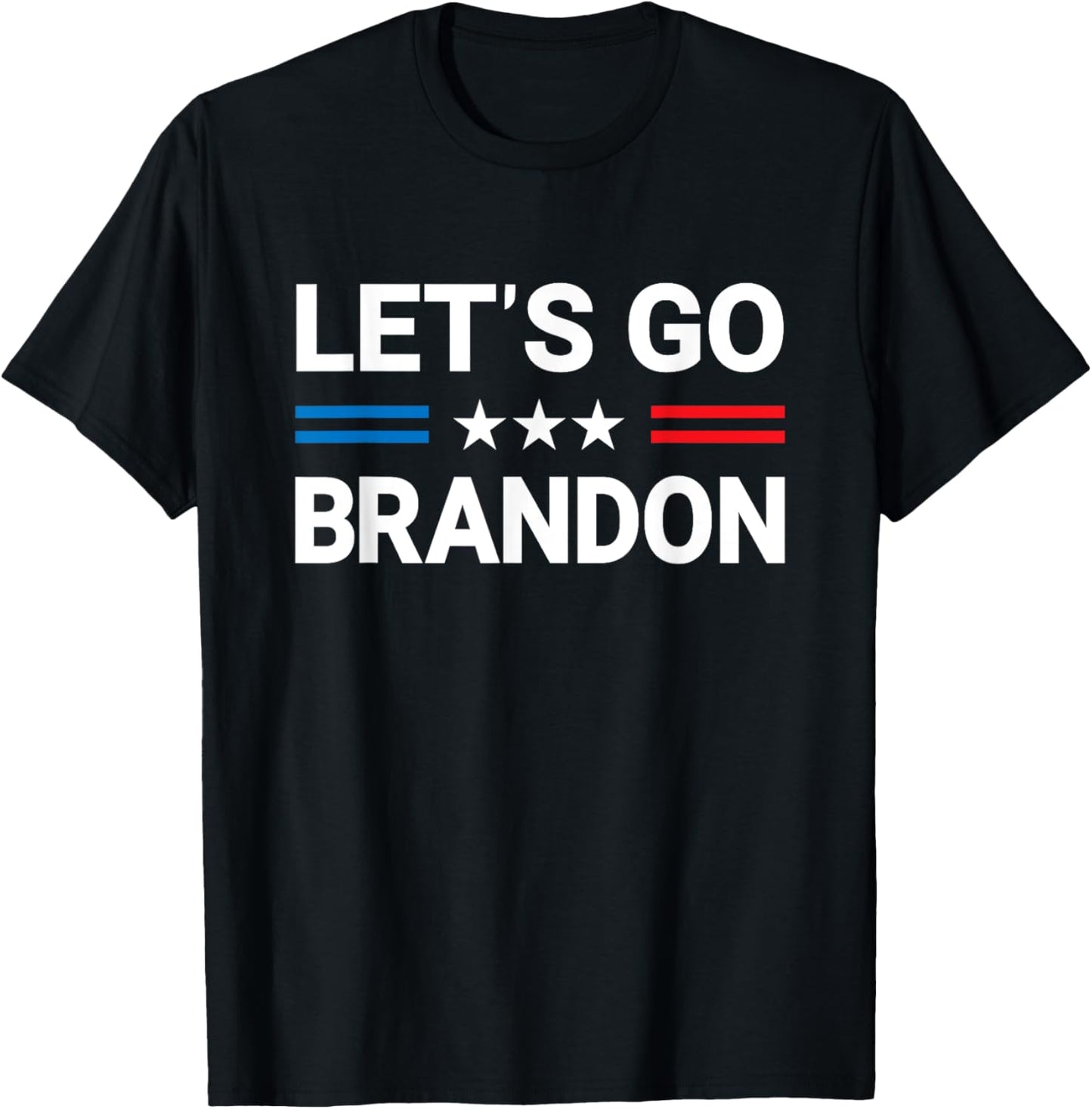 Let's Go Brandon US Flag T-Shirt - T-Shirt | Black
