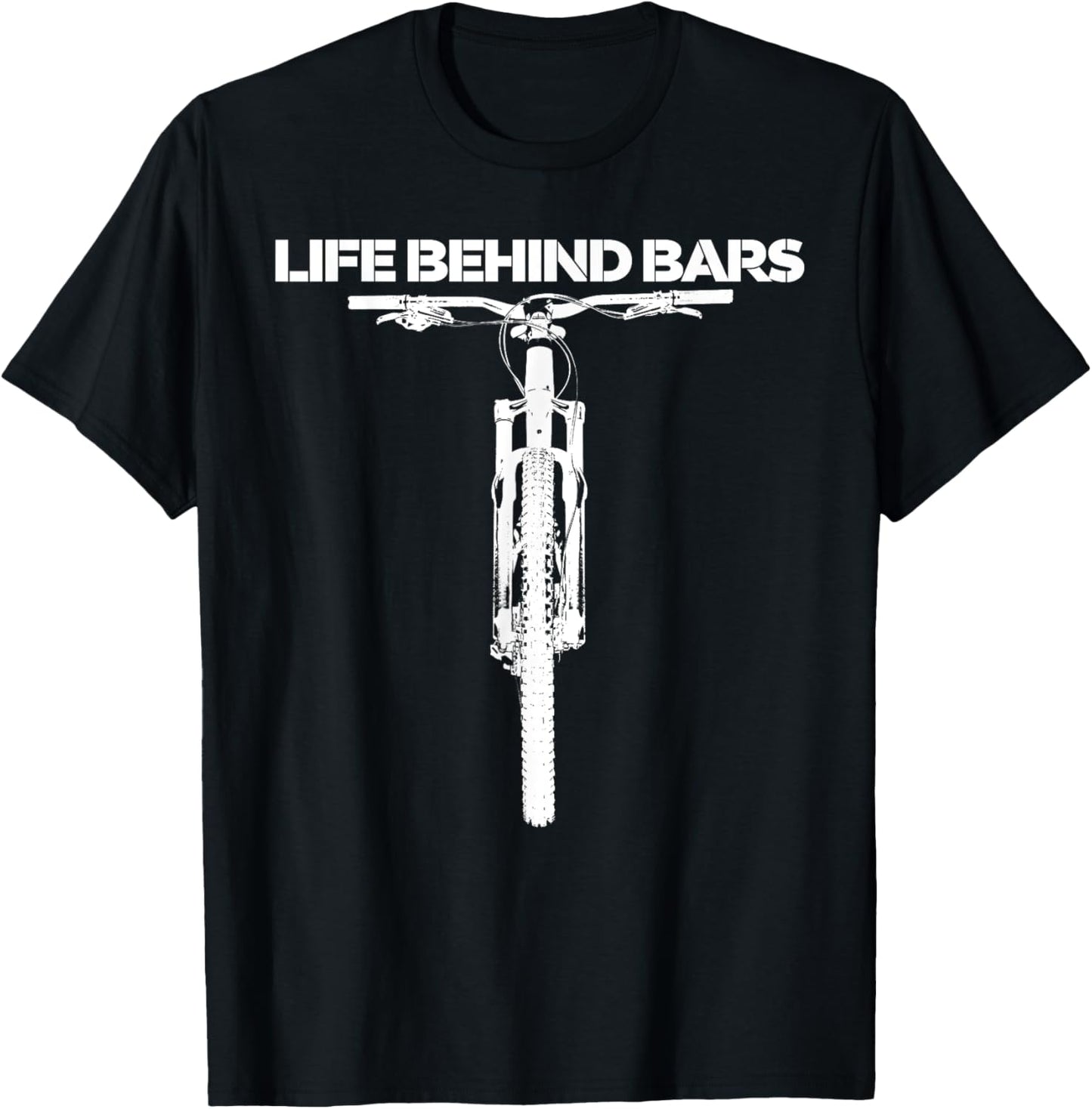 Life Behind Bars Funny MTB Mountain Biking T-Shirt - T-Shirt | Black