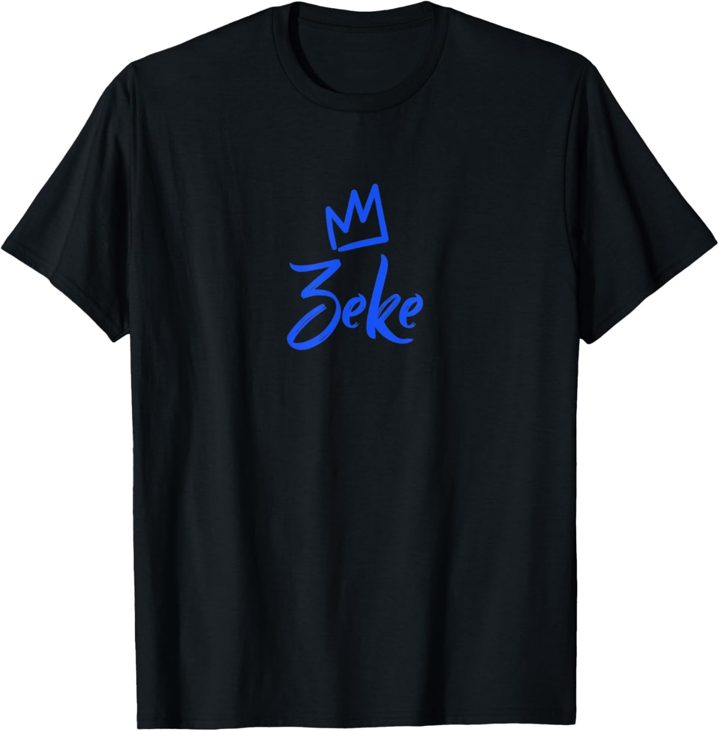 Zeke the King / Blue Crown & Name Called Zeke T-Shirt - T-Shirt | Black