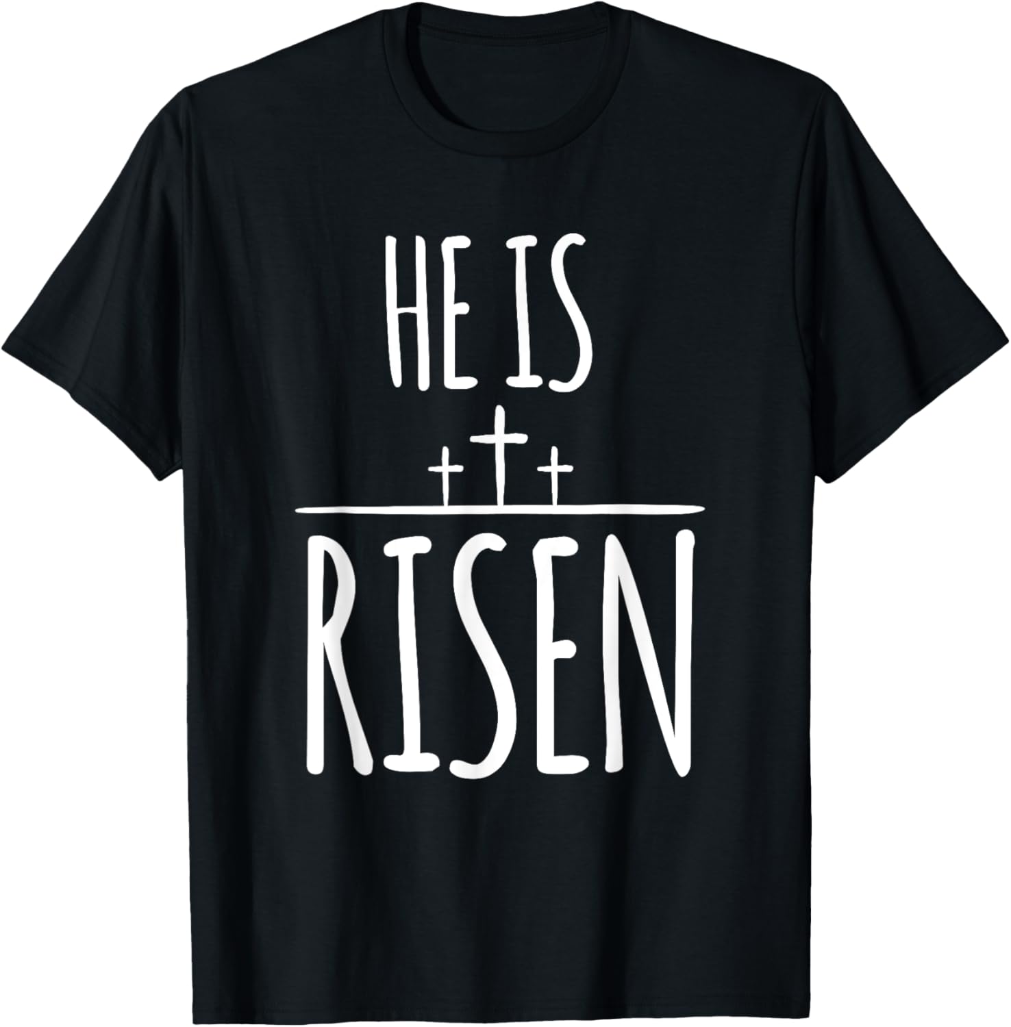 Christian Easter Shirt for Faith Believers He Is Risen T-Shirt - T-Shirt | Black