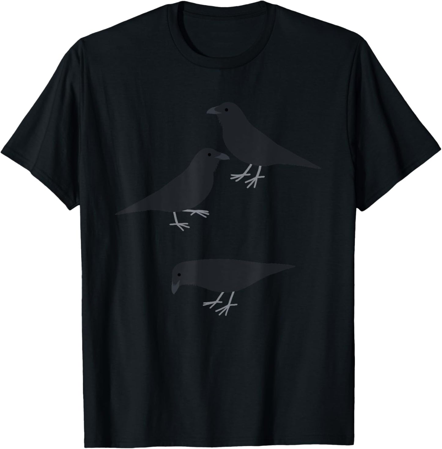 Crow Birds Raven T-Shirt - T-Shirt | Black