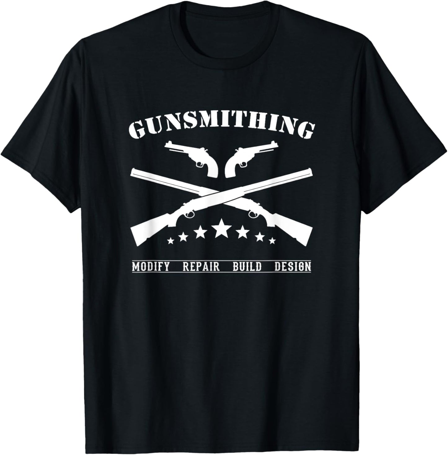 Gunsmithing Gun Engraver Custom Gun Builder Gunsmith T-Shirt - T-Shirt | Black