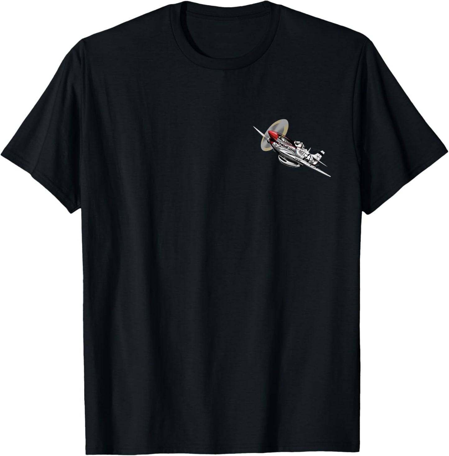 Vintage Warbirds Forever WWII Military Airplane Design T-Shirt - T-Shirt | Black