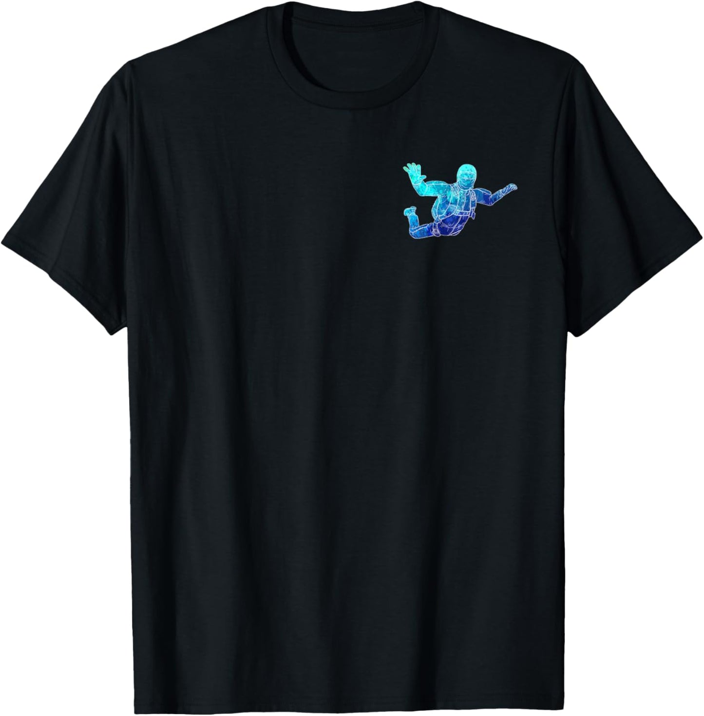 Skydiver Parachute Wingsuit & Wind Tunnel Jumping Free Fall T-Shirt - T-Shirt | Black