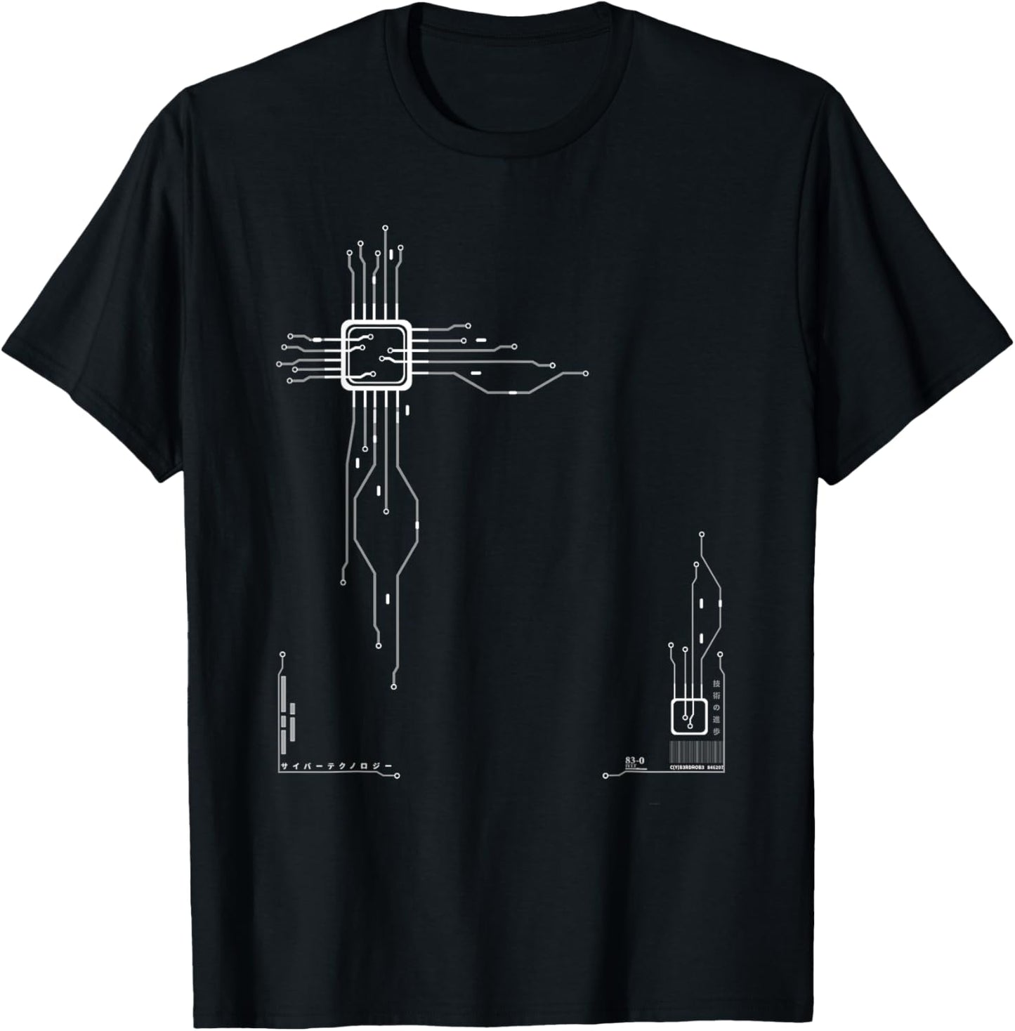 Techwear Urban Outfits Black Adult Men's 3X-Large Classic Fit Short Sleeve T-Shirt - T-Shirt | Black