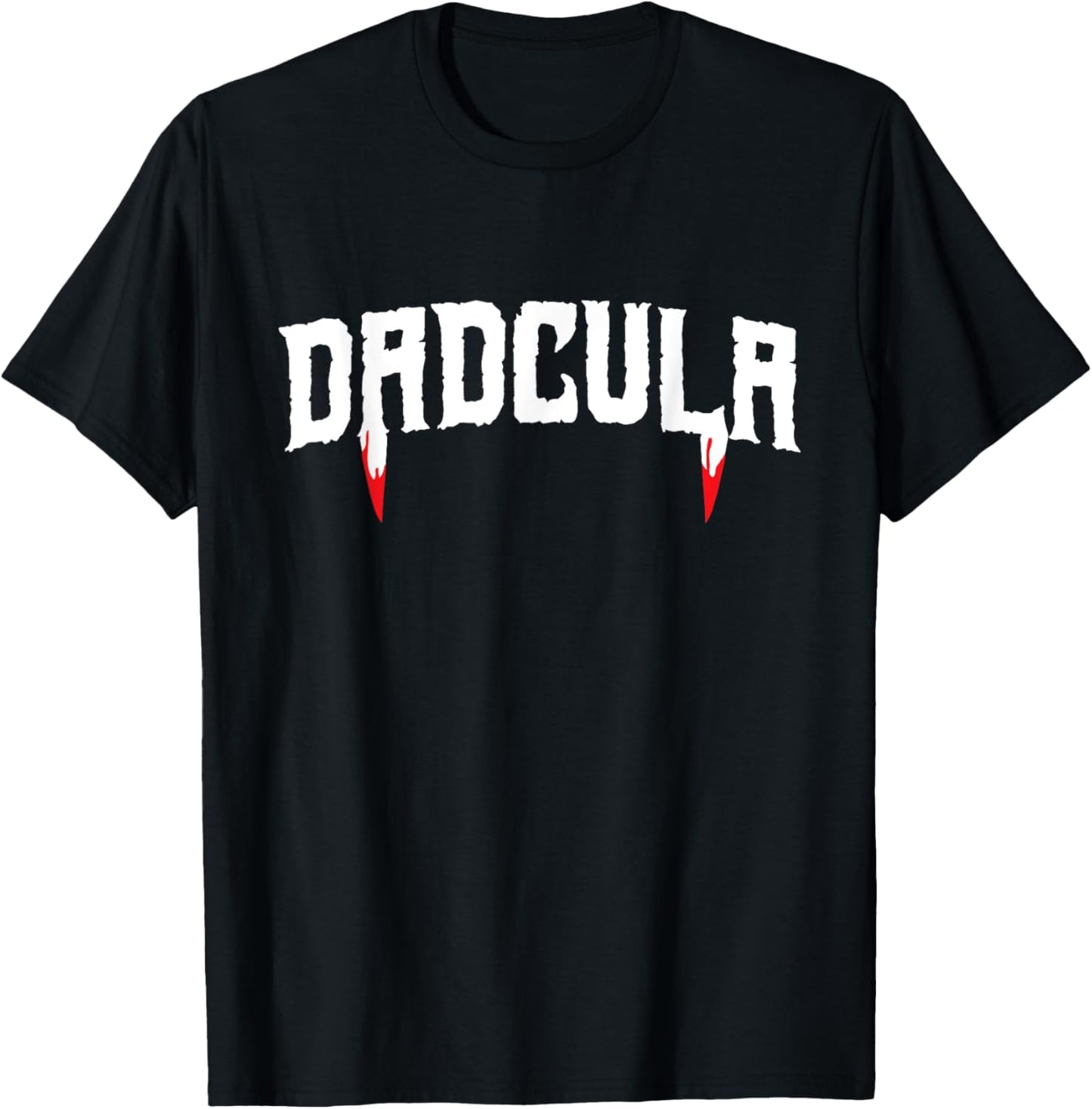 Funny Dadcula Halloween Dad Costume Vampire Fangs T-Shirt - T-Shirt | Black
