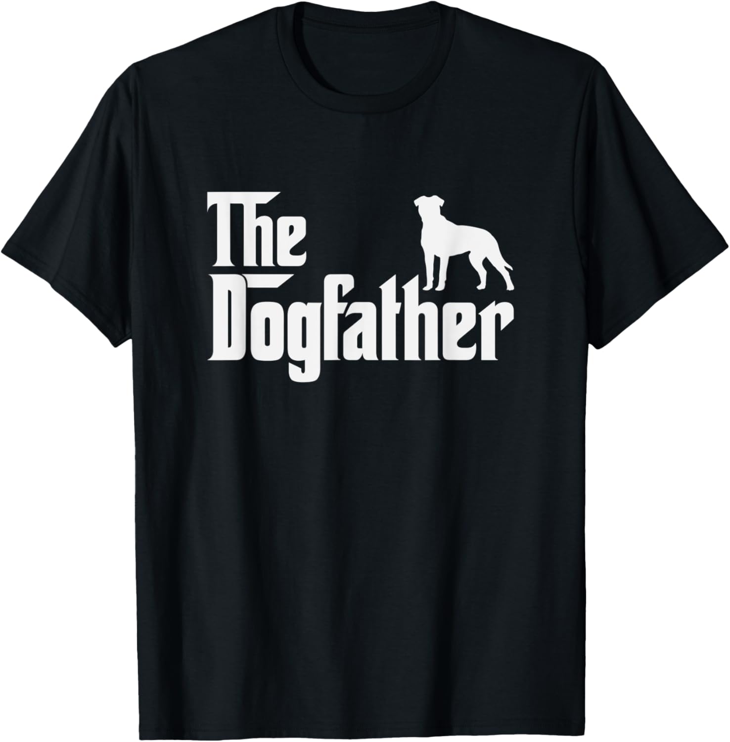 boxador DogFather Funny Dog Dad T-Shirt - T-Shirt | Black