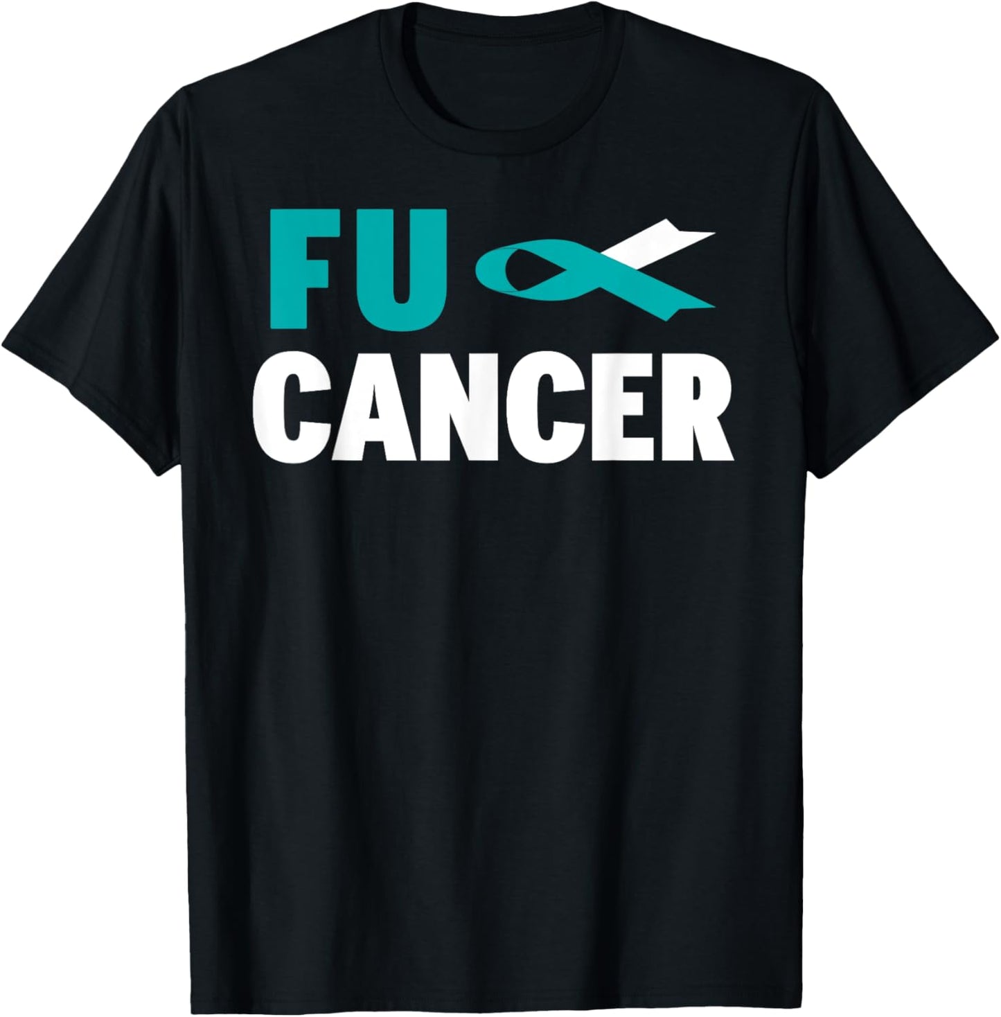 Fuck Cervical Cancer Shirt - Cervical Cancer Awareness T-Shirt - T-Shirt | Black