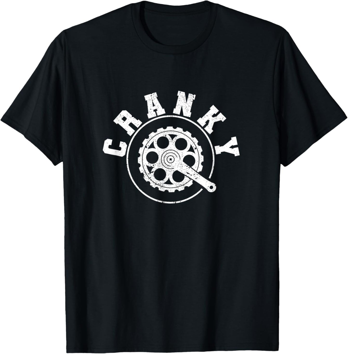 Cranky Funny Bicycle Lover Crank Cycling Biker Mountain Bike T-Shirt - T-Shirt | Black