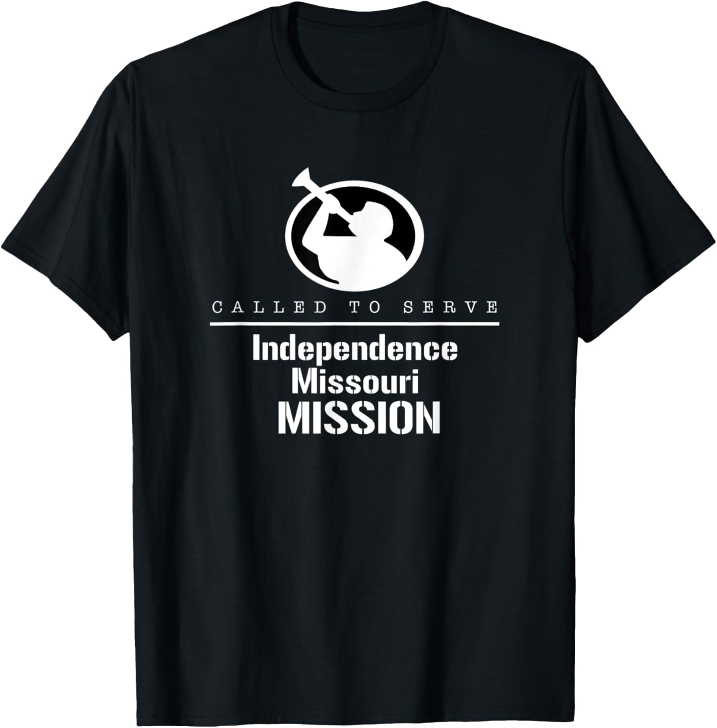 Called To Serve Angel Moroni Independence Missouri Mission T-Shirt - T-Shirt | Black