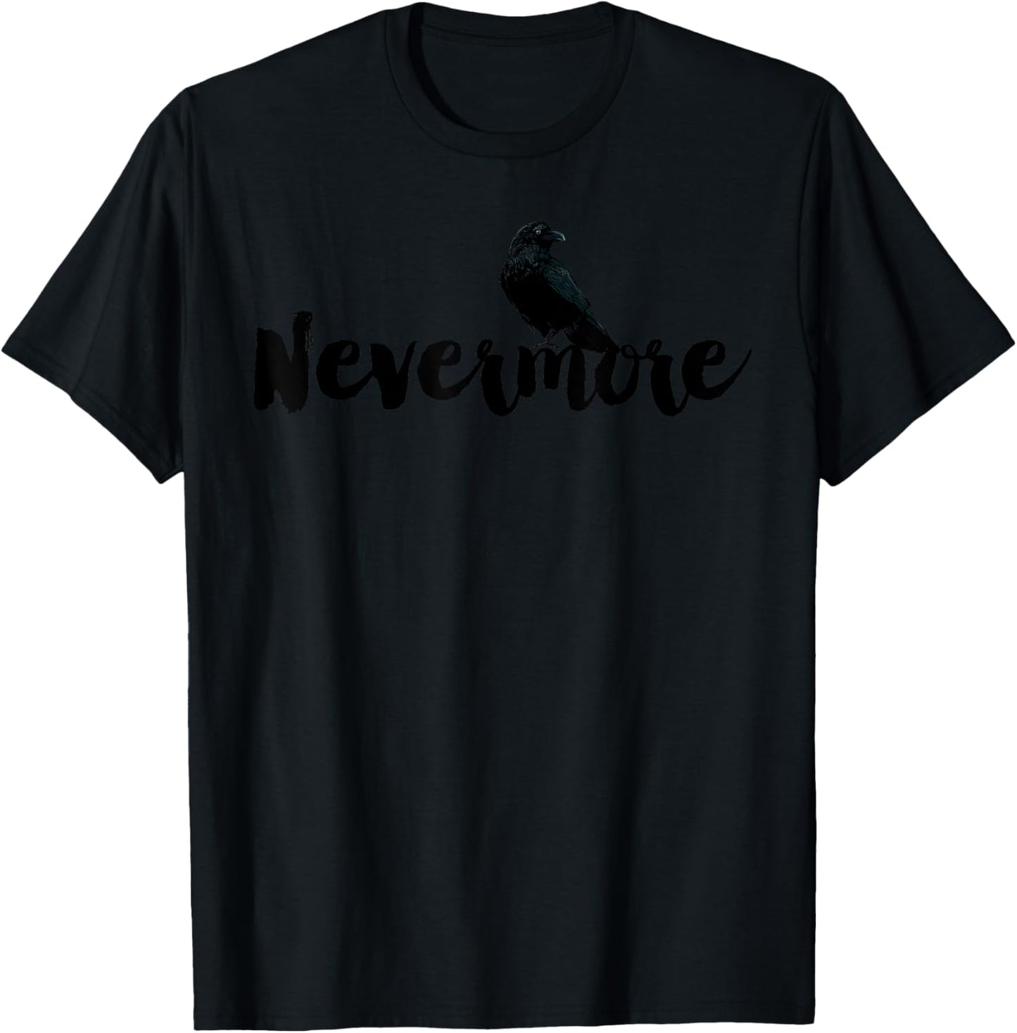 Miftees Edgar Allan Poe Raven Nevermore Dark Literature T-Shirt - T-Shirt | Black