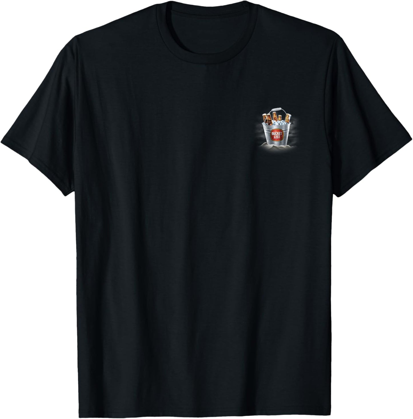 Trendy Beer Bucket List Front And Back T-Shirt - T-Shirt | Black