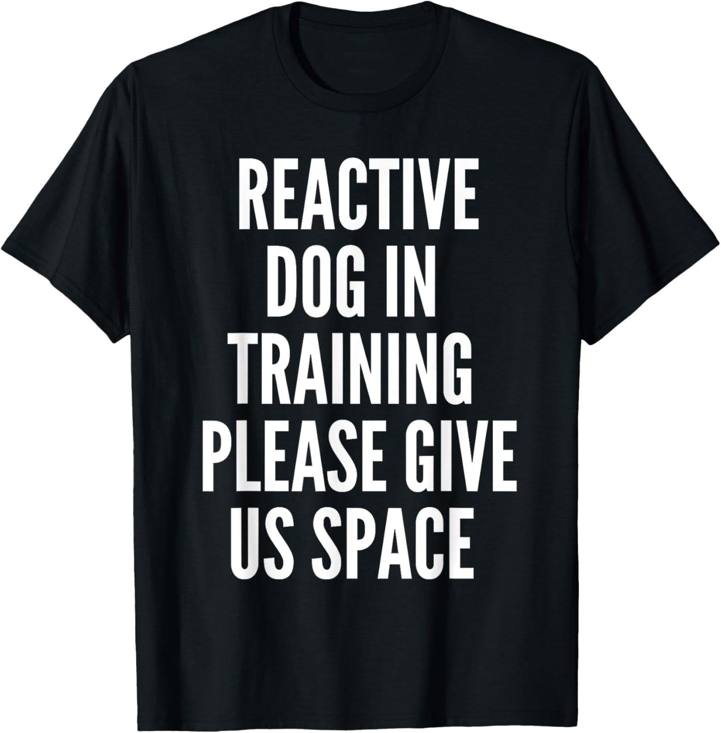 Nervous Dog Reactive Dog Owner Training Apparel -Adults Black Short Sleeve Dog Pattern T-Shirt - T-Shirt | Black