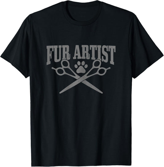 Dog Groomer Fur Artist Dog Hairdresser T-Shirt - T-Shirt | Black